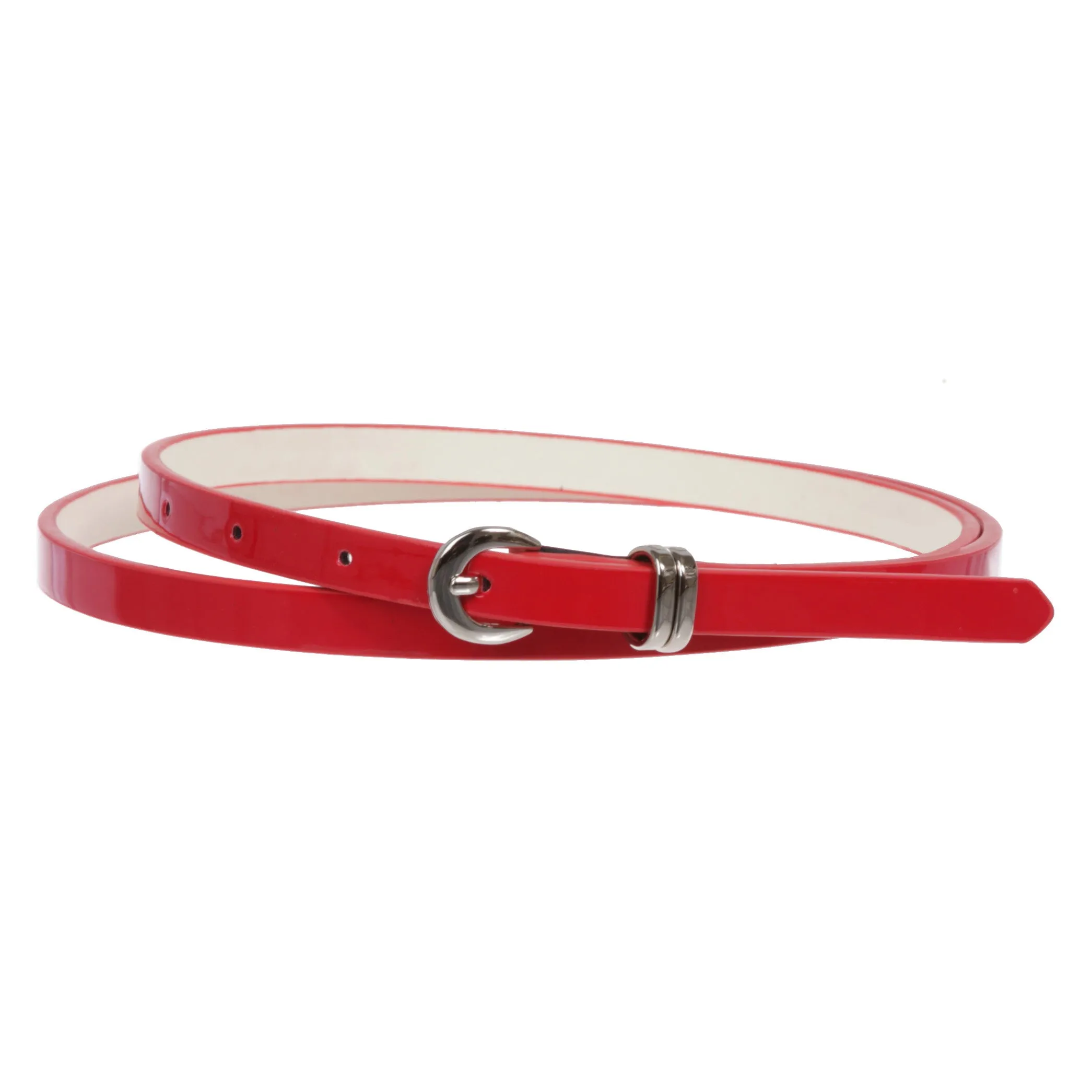 1/2" inch Patent Leather Skinny Belt