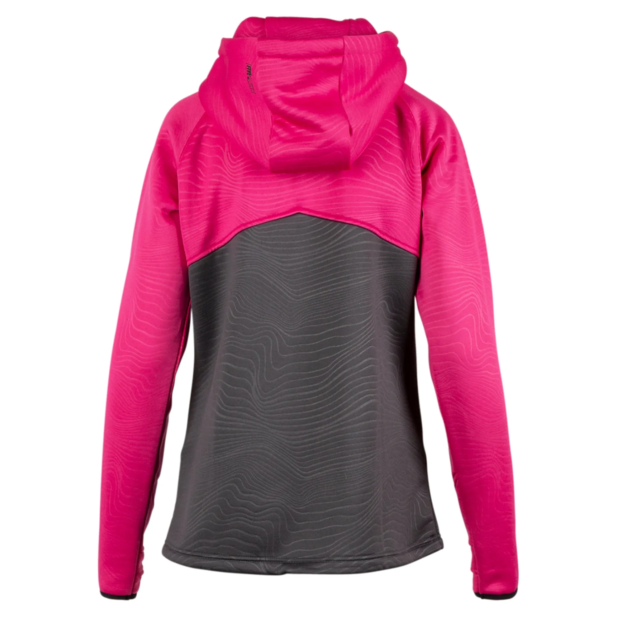 509  Womens Tech Zip Hoodie Soft Fleece Interior Hand Warmer Pockets Pink