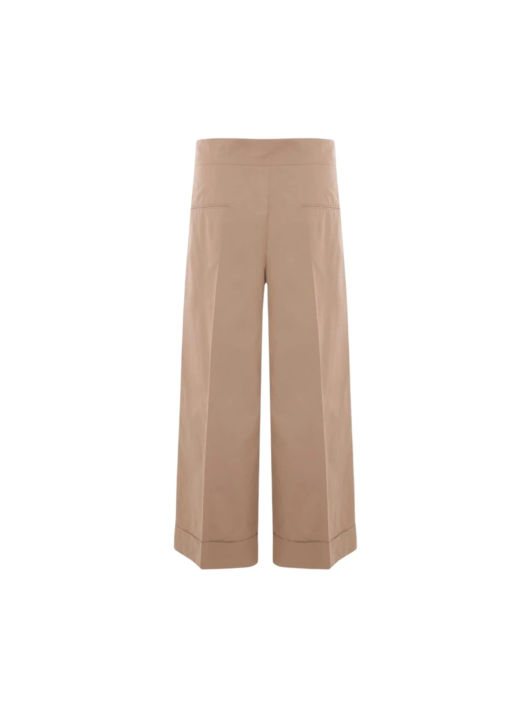 Abba Twill Wide-Leg Trousers