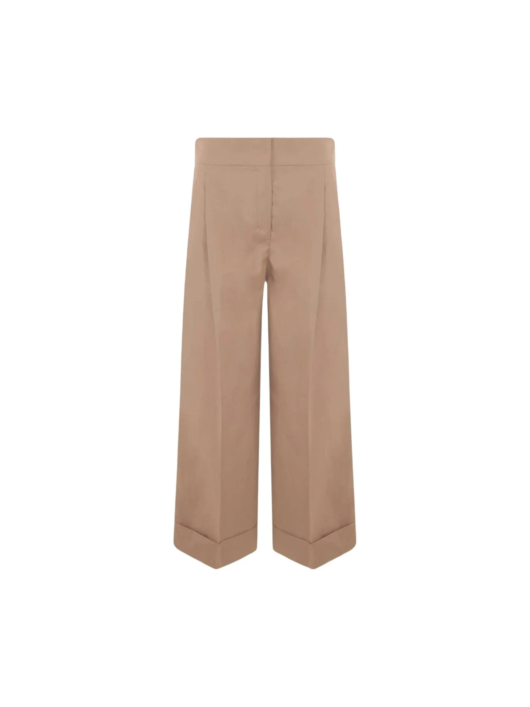 Abba Twill Wide-Leg Trousers