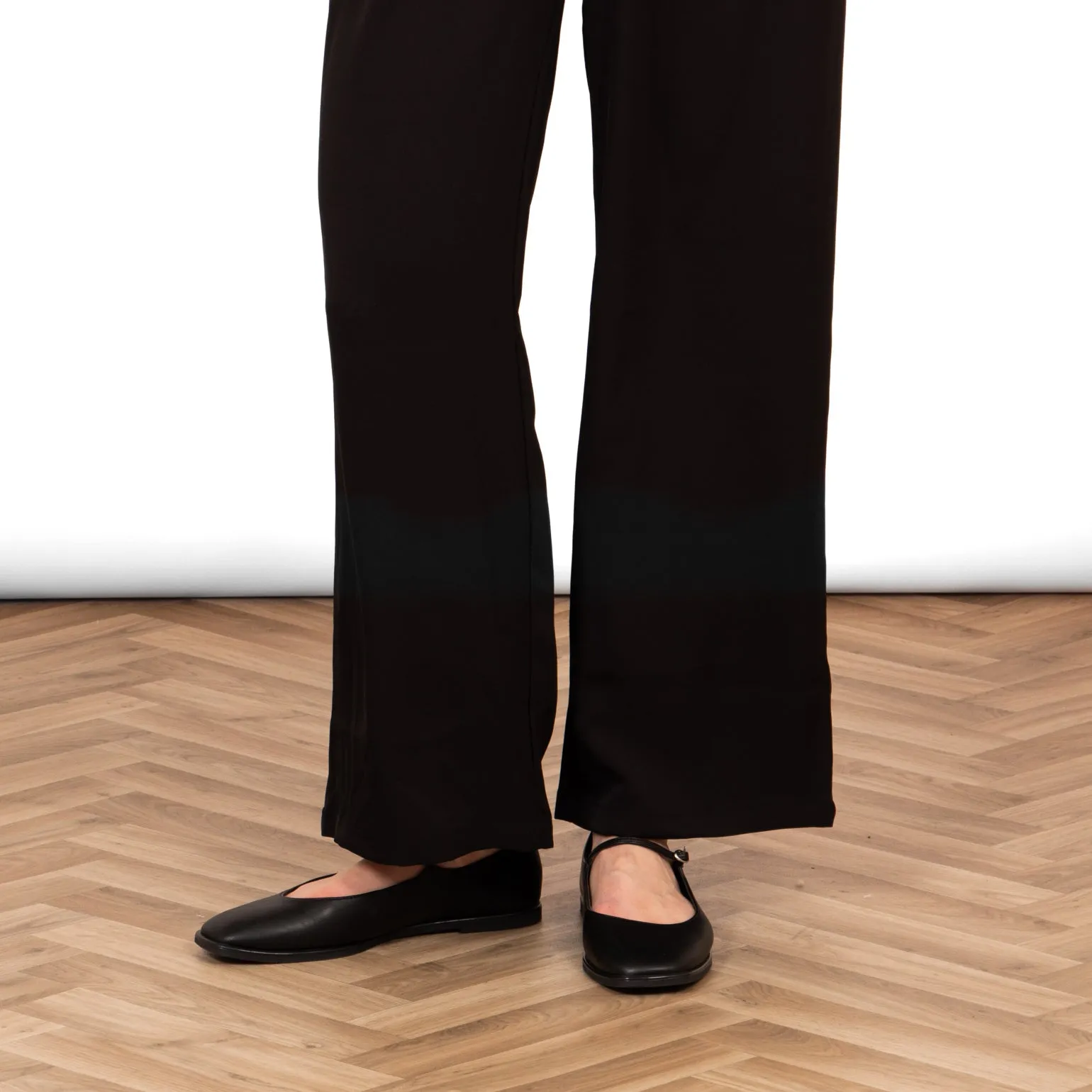 Amber Wide Leg Trousers - Black