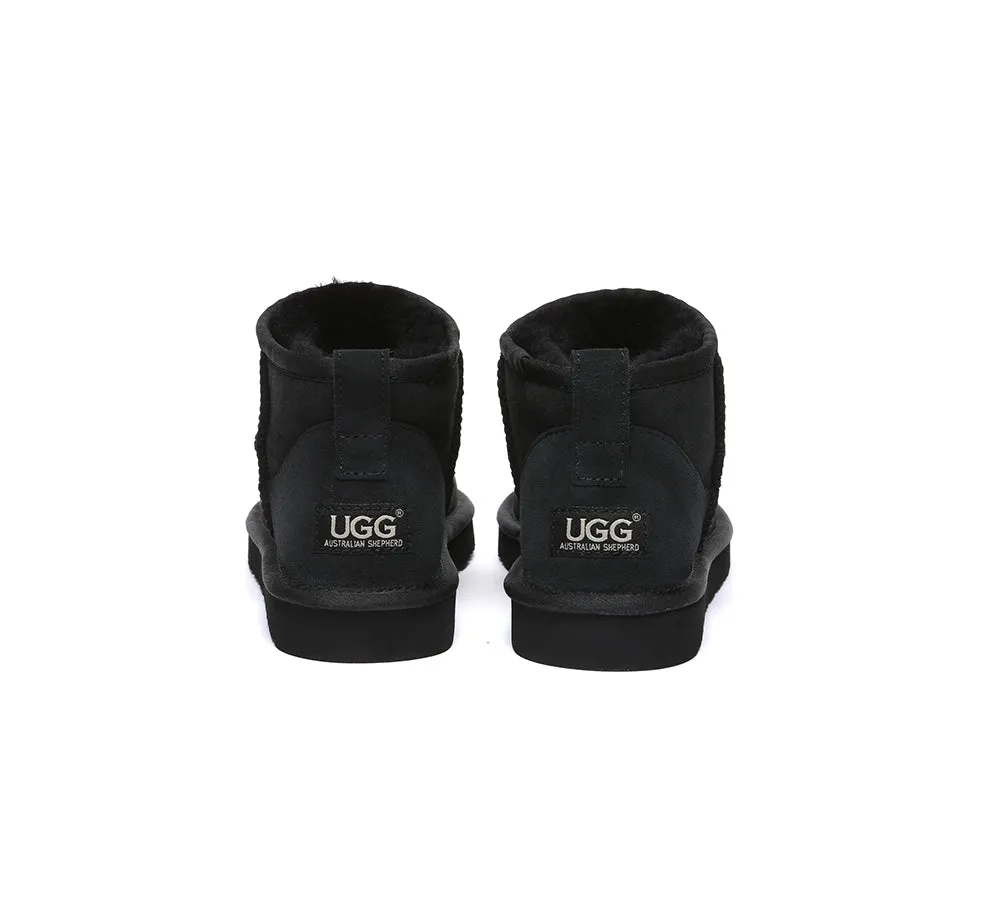 AUSTRALIAN SHEPHERD® UGG Boots Double Faced Sheepskin Wool Ankle Mini Boots Jade