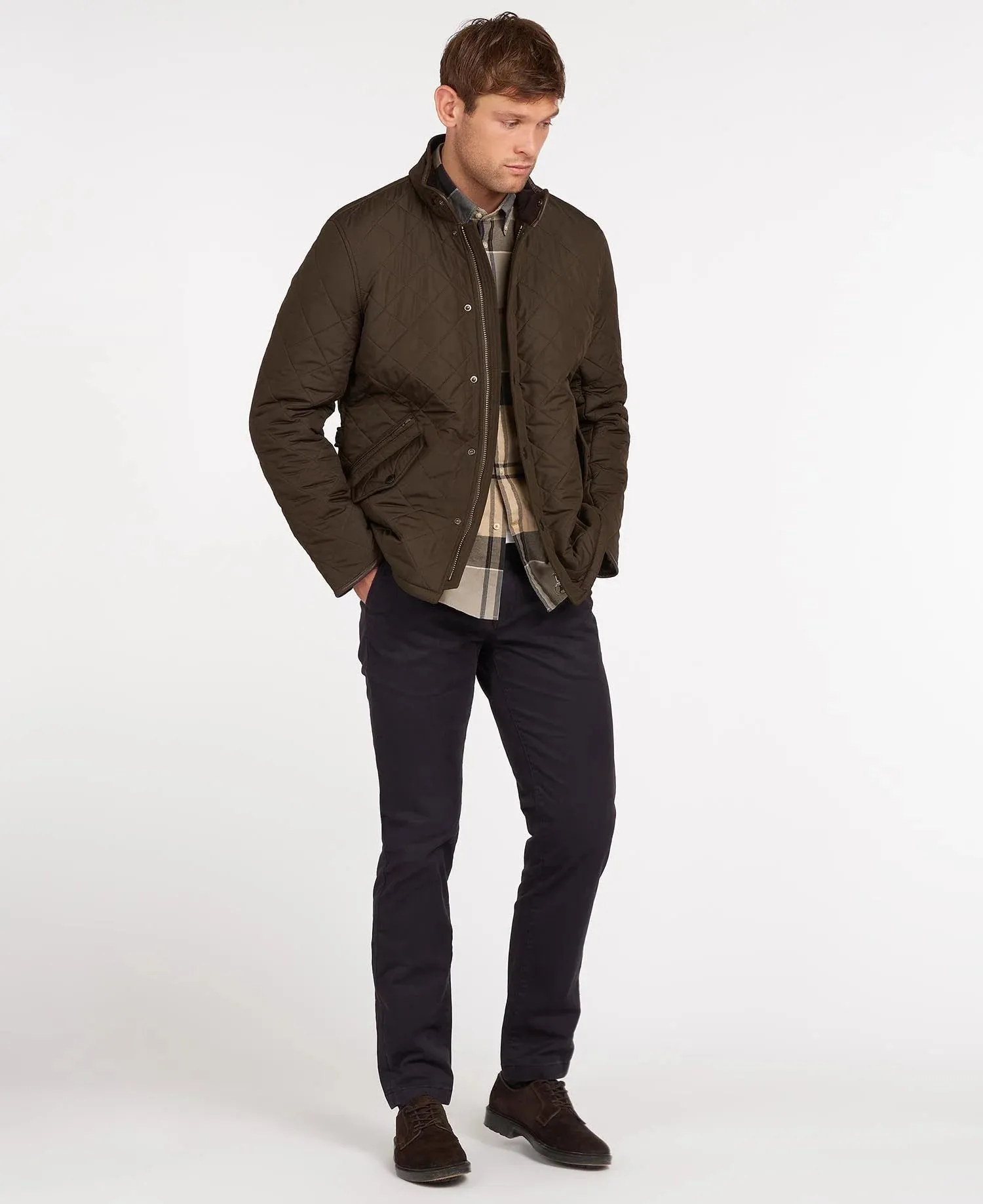 Barbour Powell Quilted Jacket In Olive