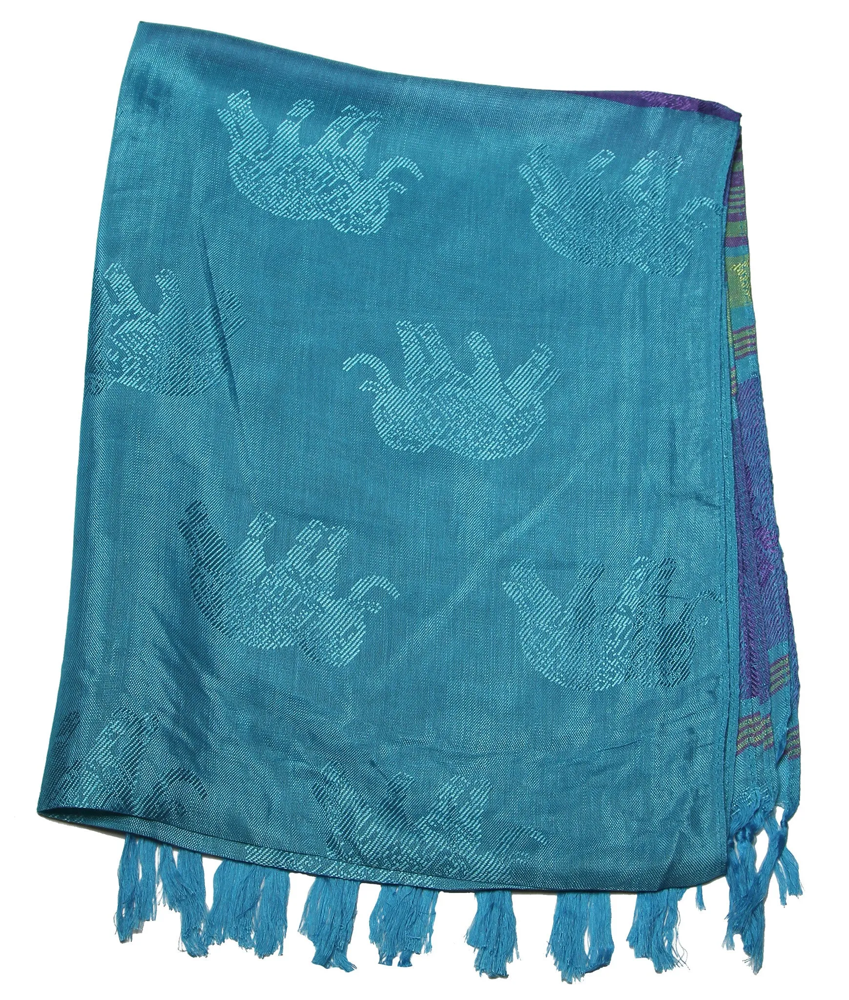 Beautiful hand made Nepal Pashmina Scarf Shawl Blue