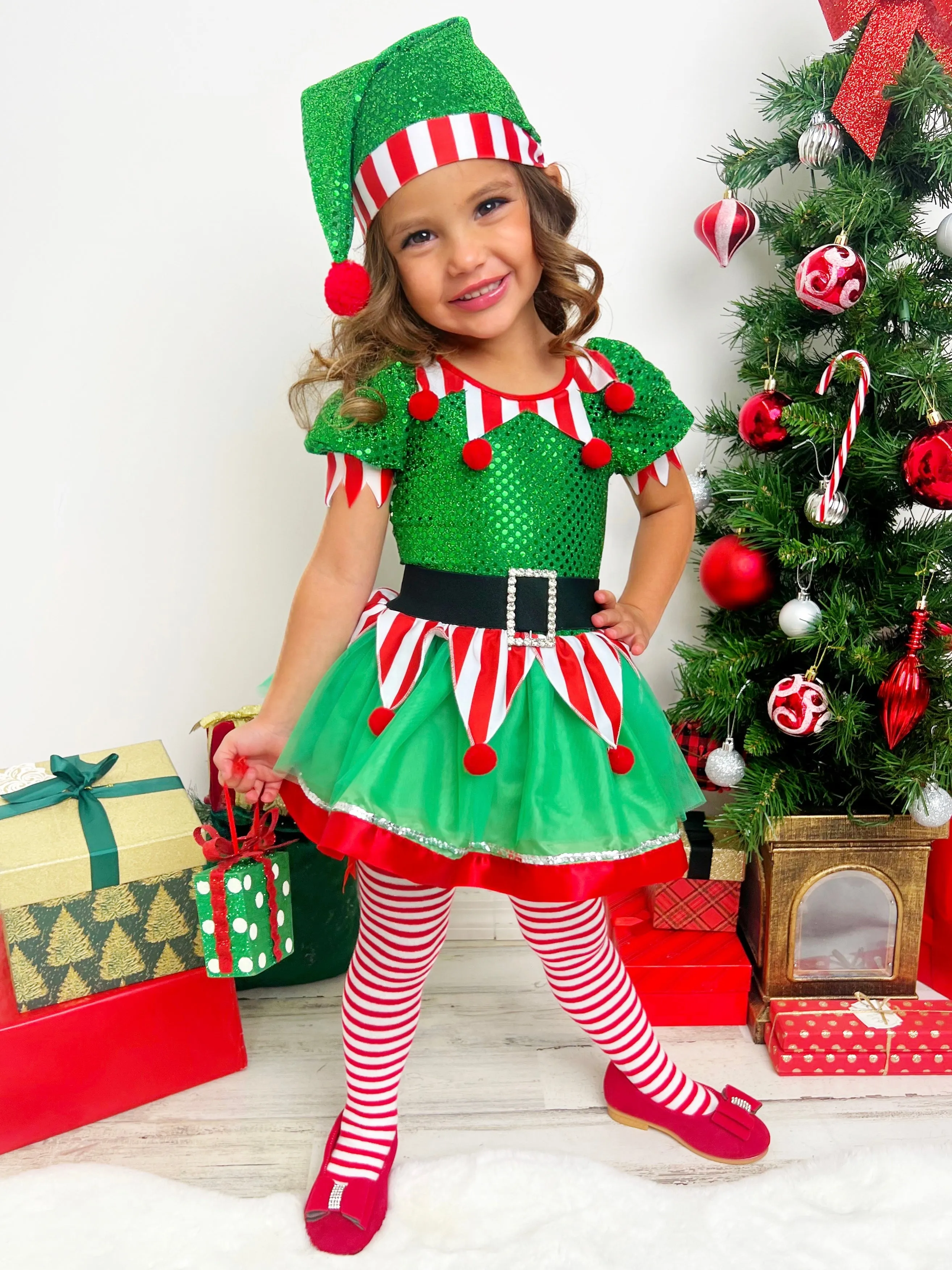 Believe In Your Elf Sparkle Tutu Dress