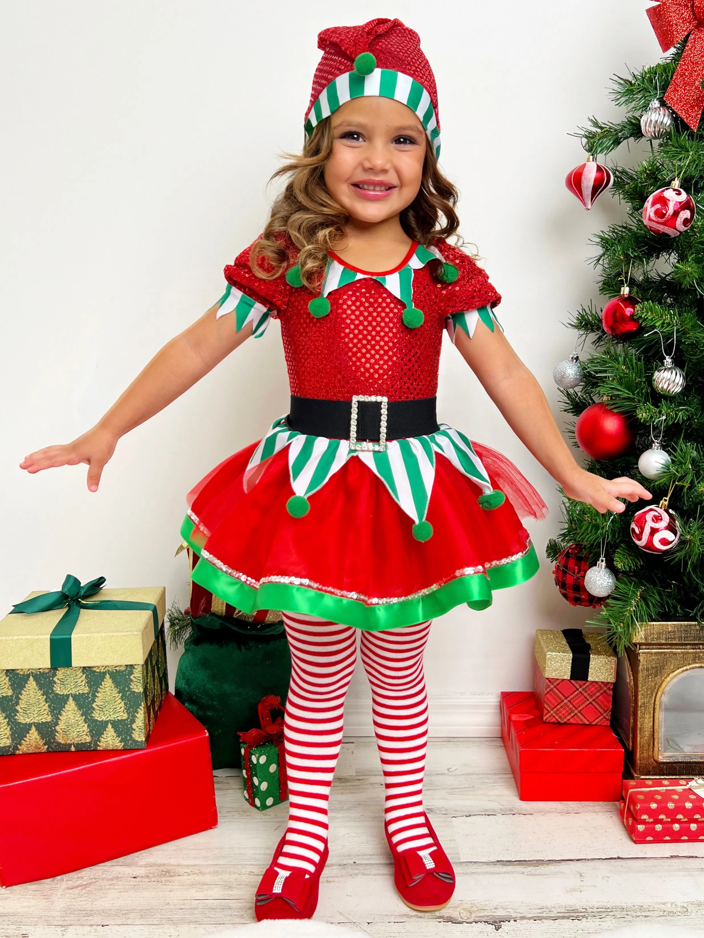 Believe In Your Elf Sparkle Tutu Dress