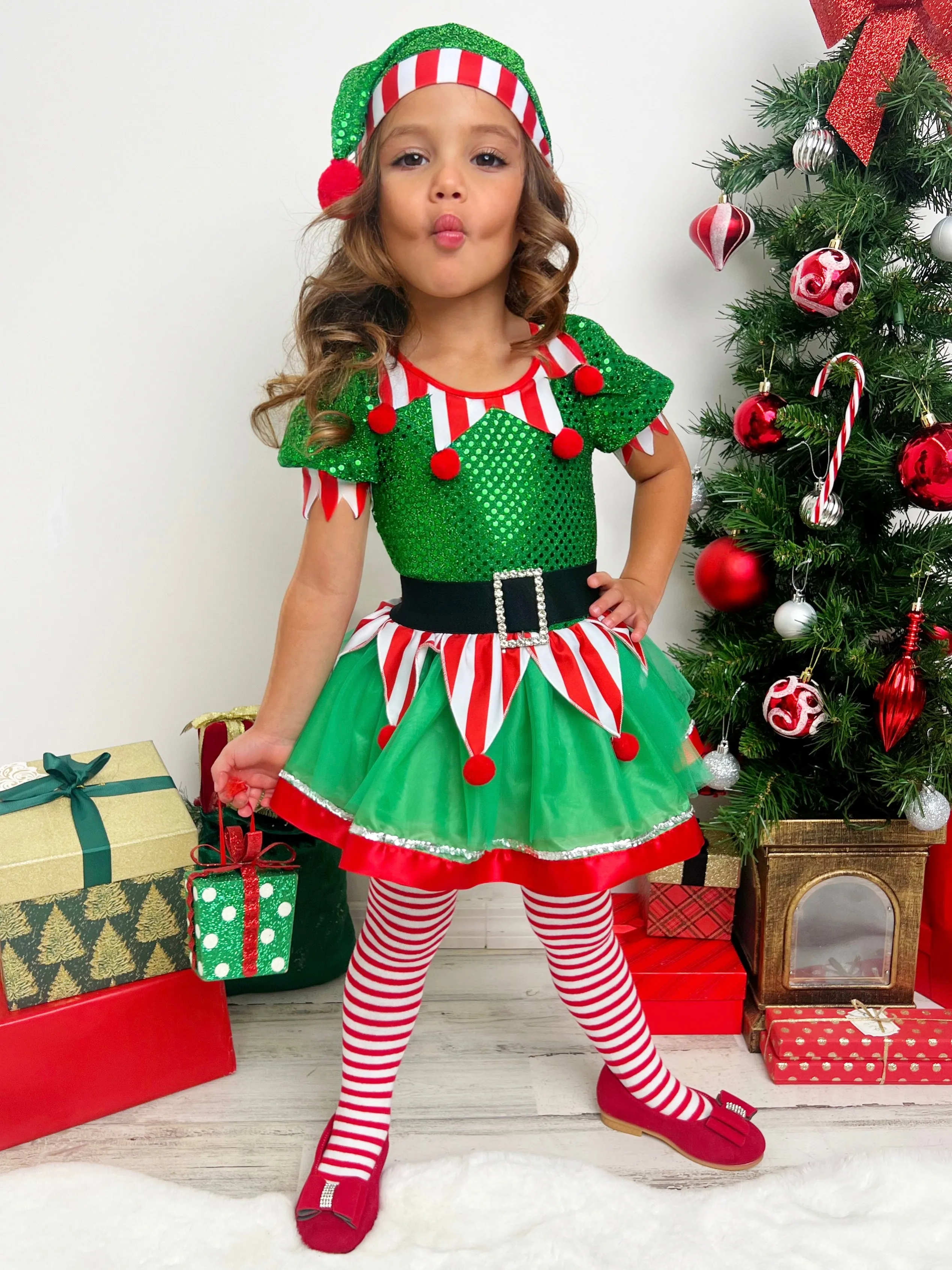 Believe In Your Elf Sparkle Tutu Dress