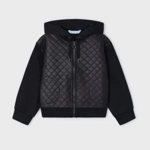 Black Quilted Zip Up