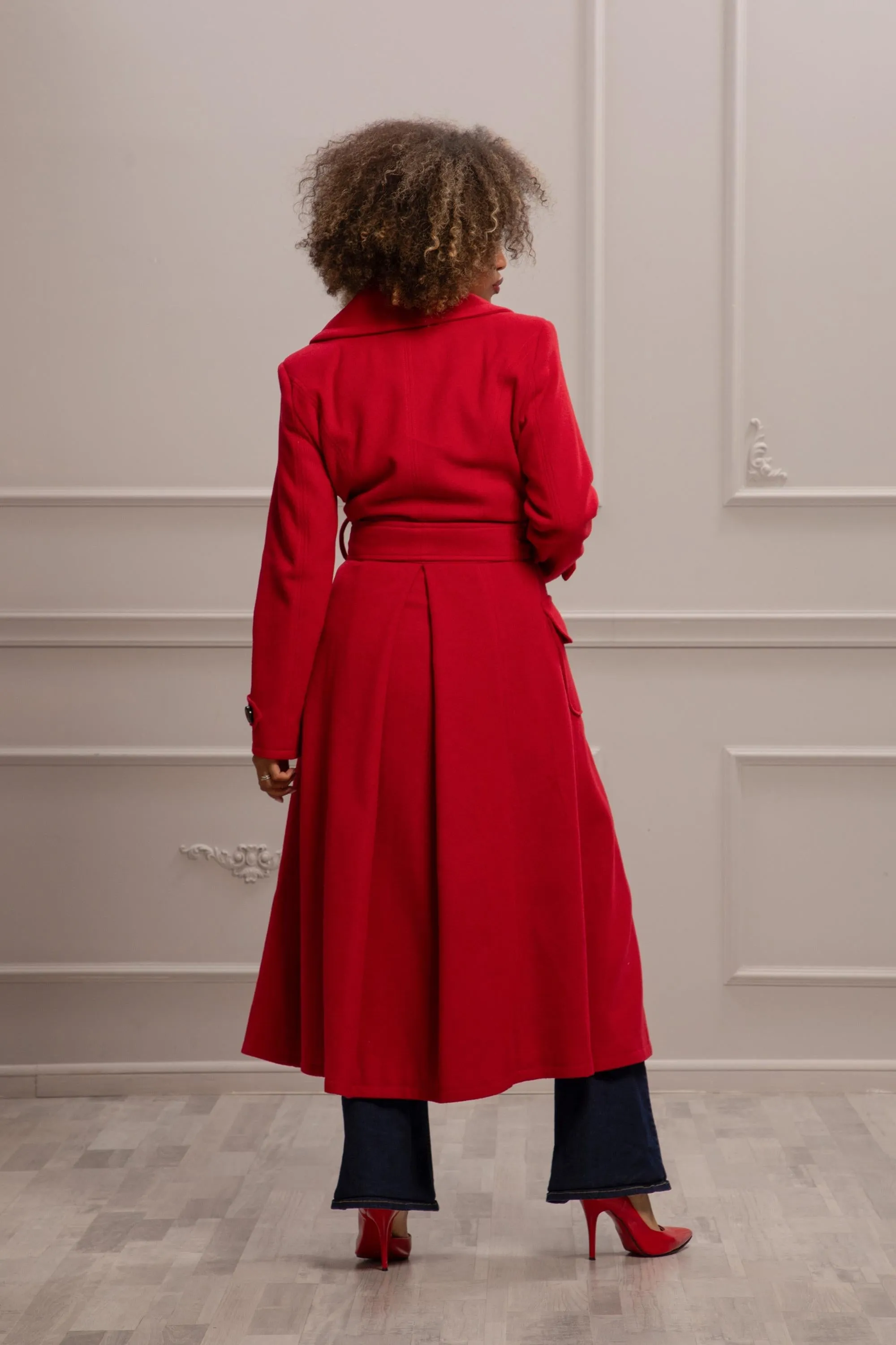 BLAZING RED OVERCOAT