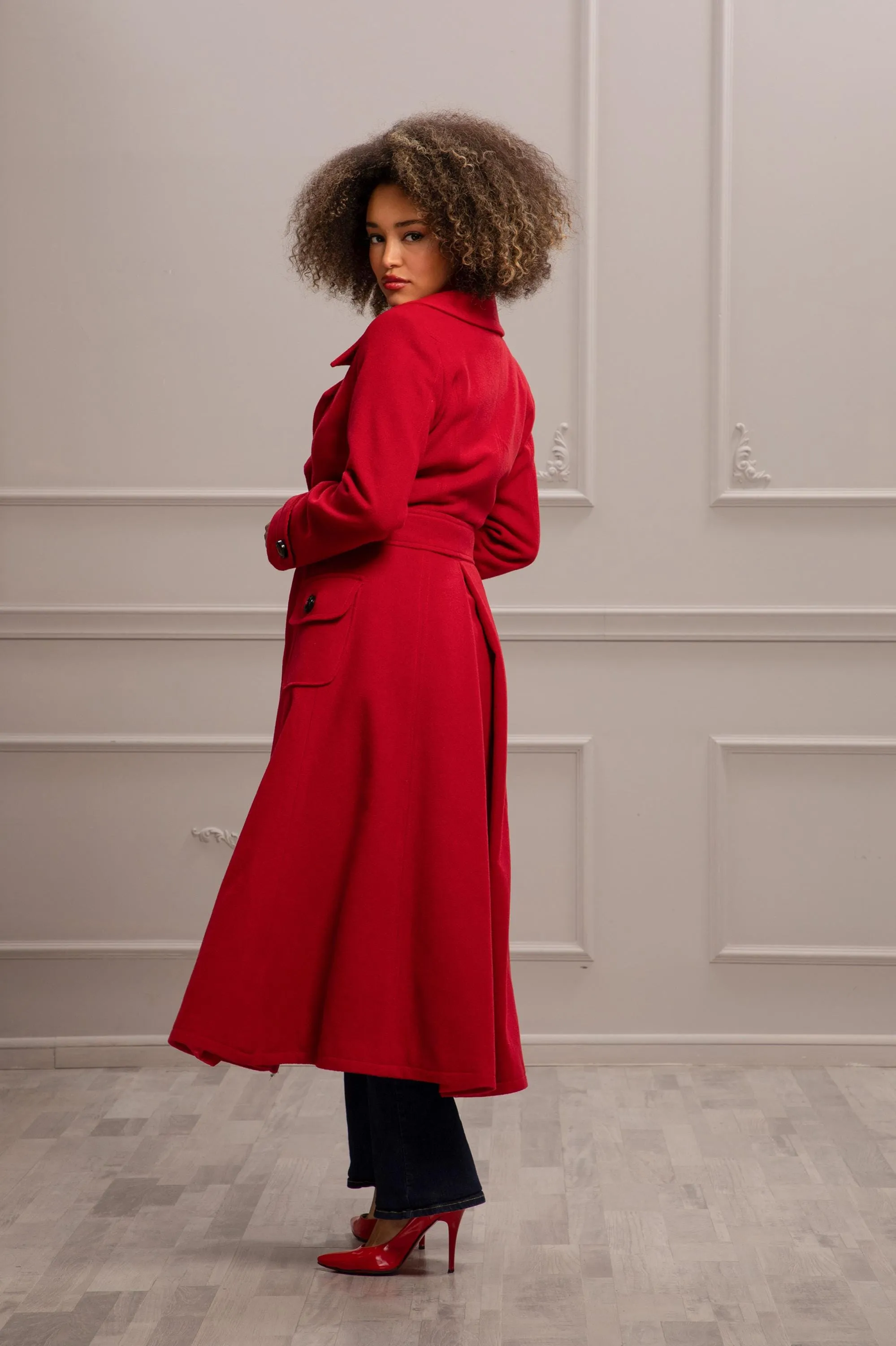 BLAZING RED OVERCOAT