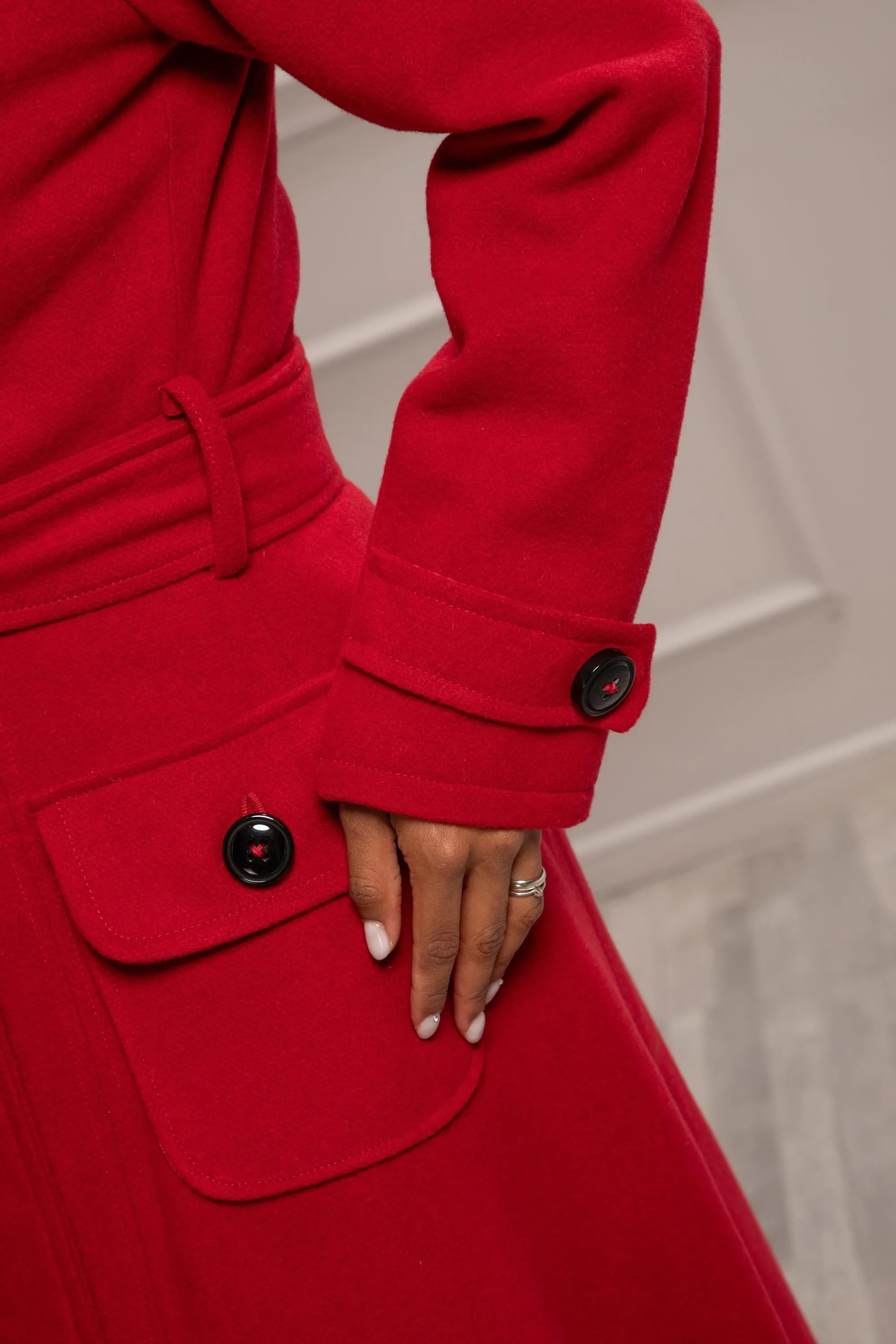 BLAZING RED OVERCOAT