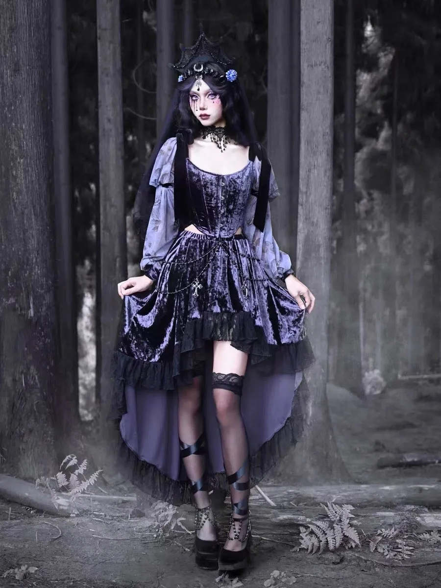 [Blood Supply] Moon Goddess Velvet Corset Top