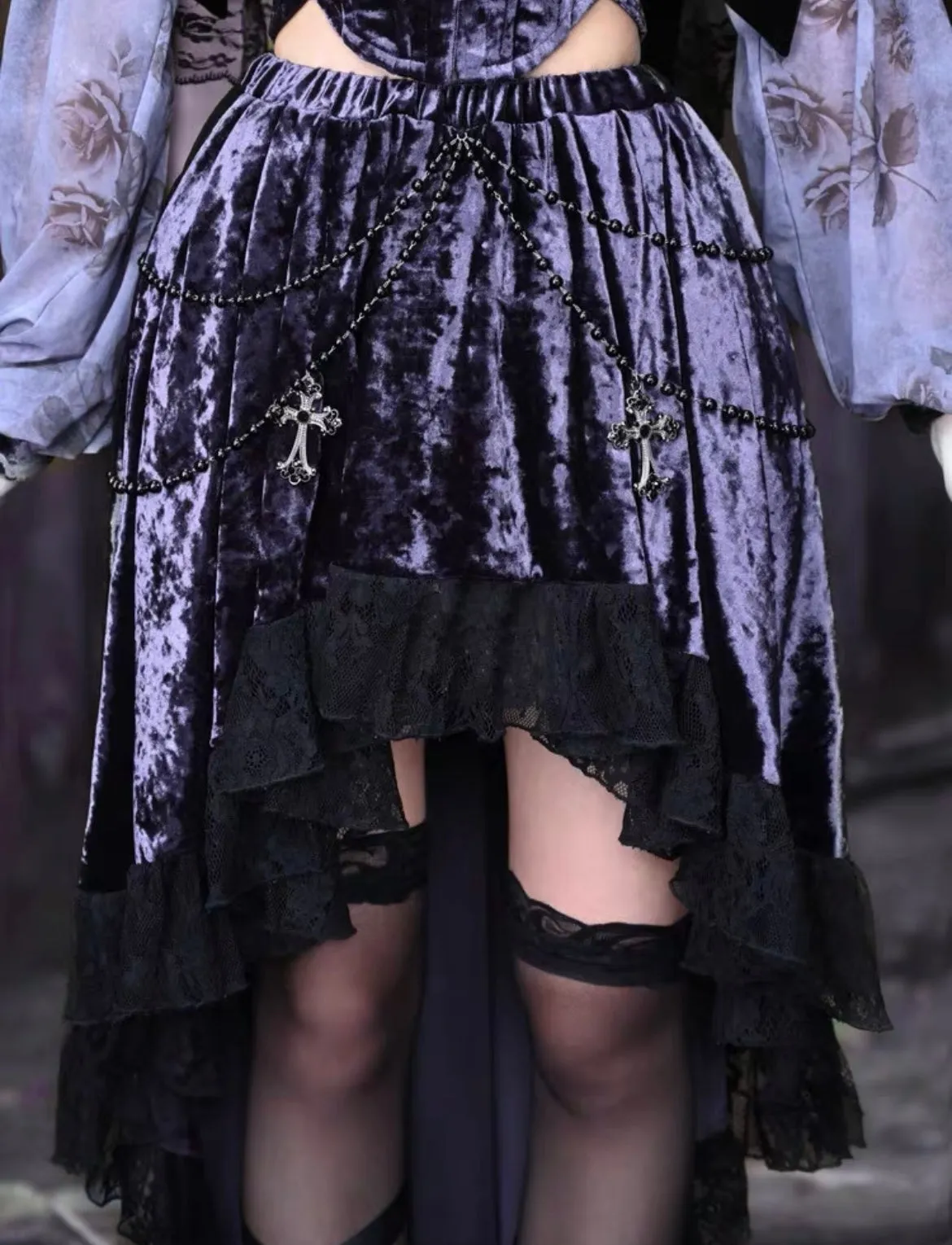 [Blood Supply] Moon Goddess Velvet Corset Top