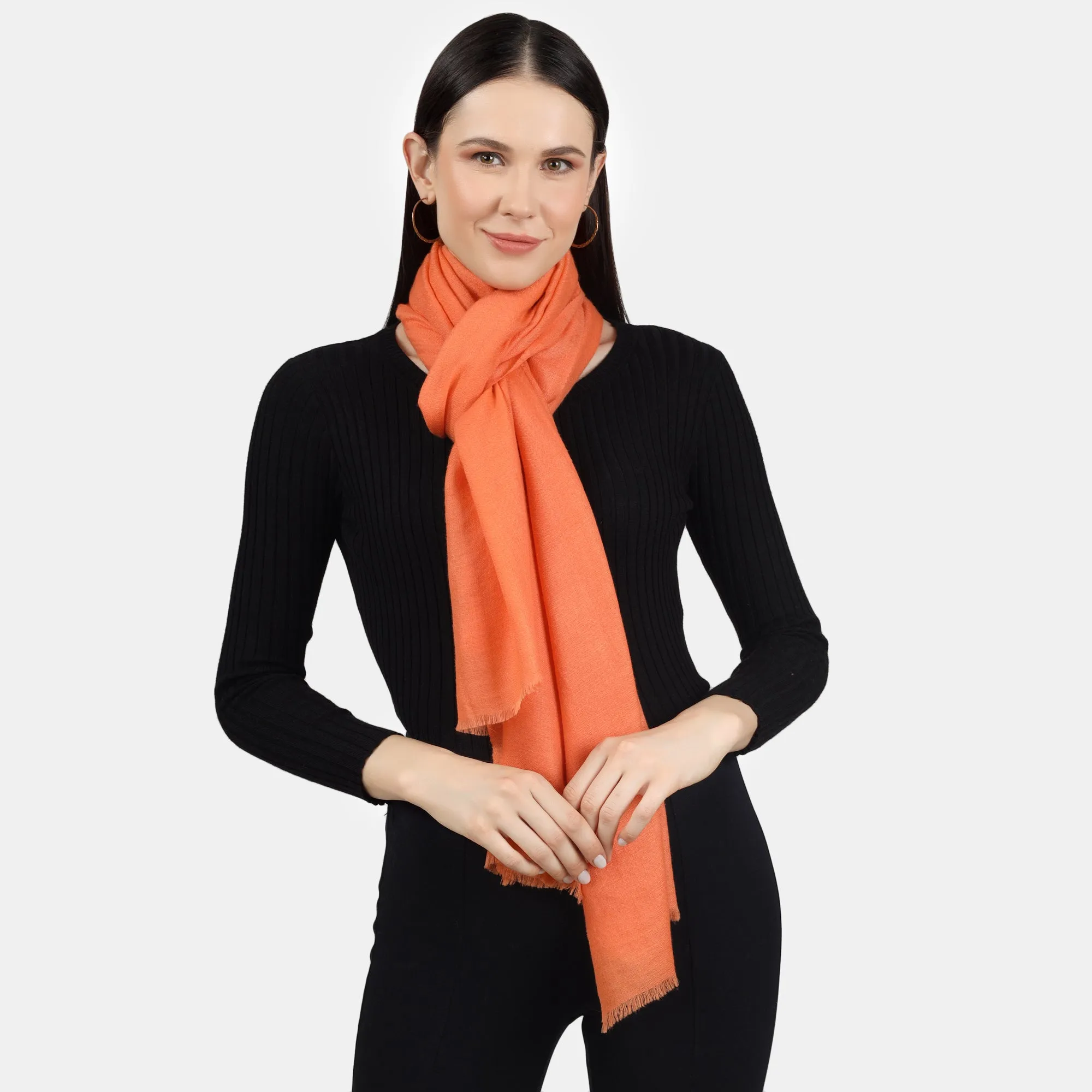 Brunt Orange Cashmere Scarf