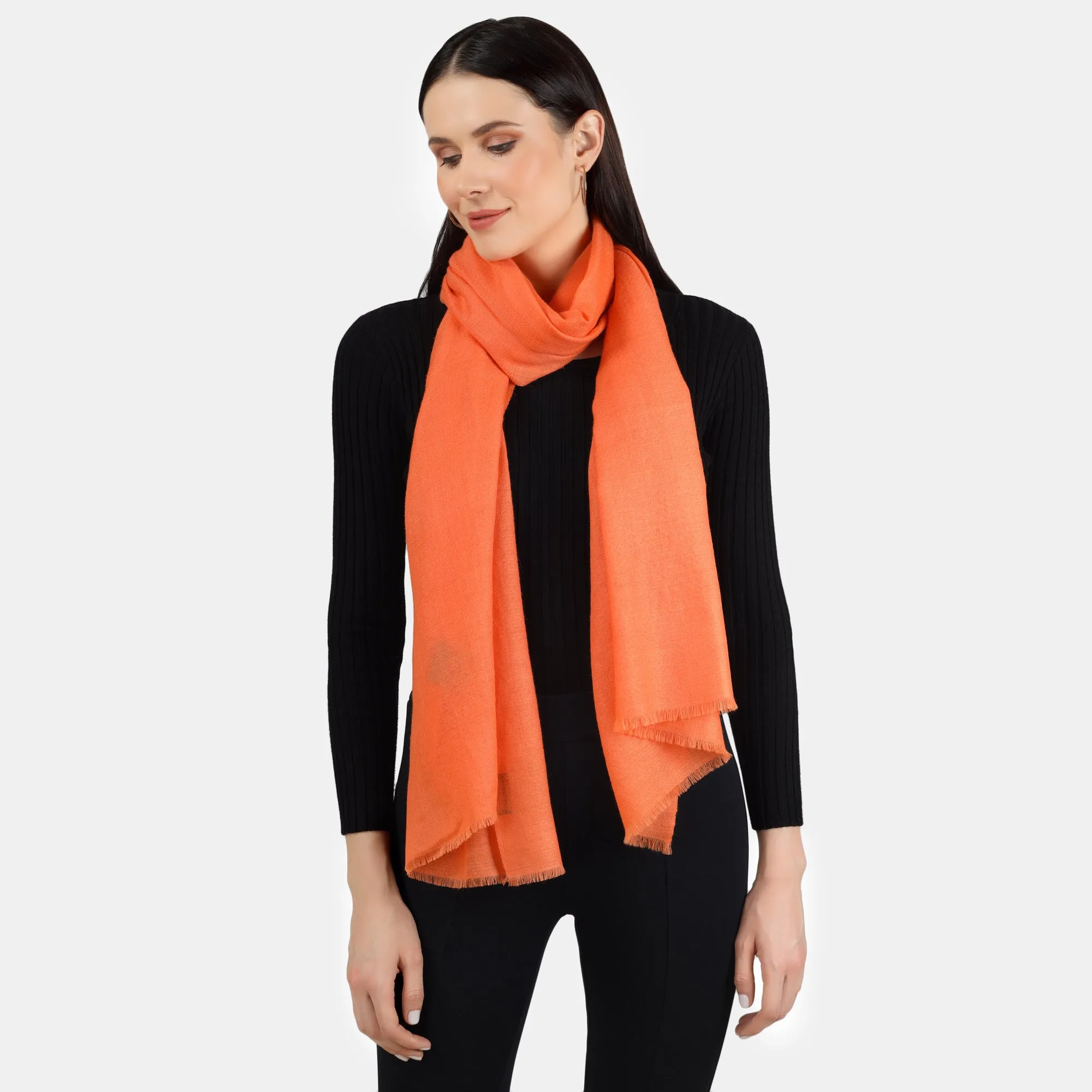 Brunt Orange Cashmere Scarf