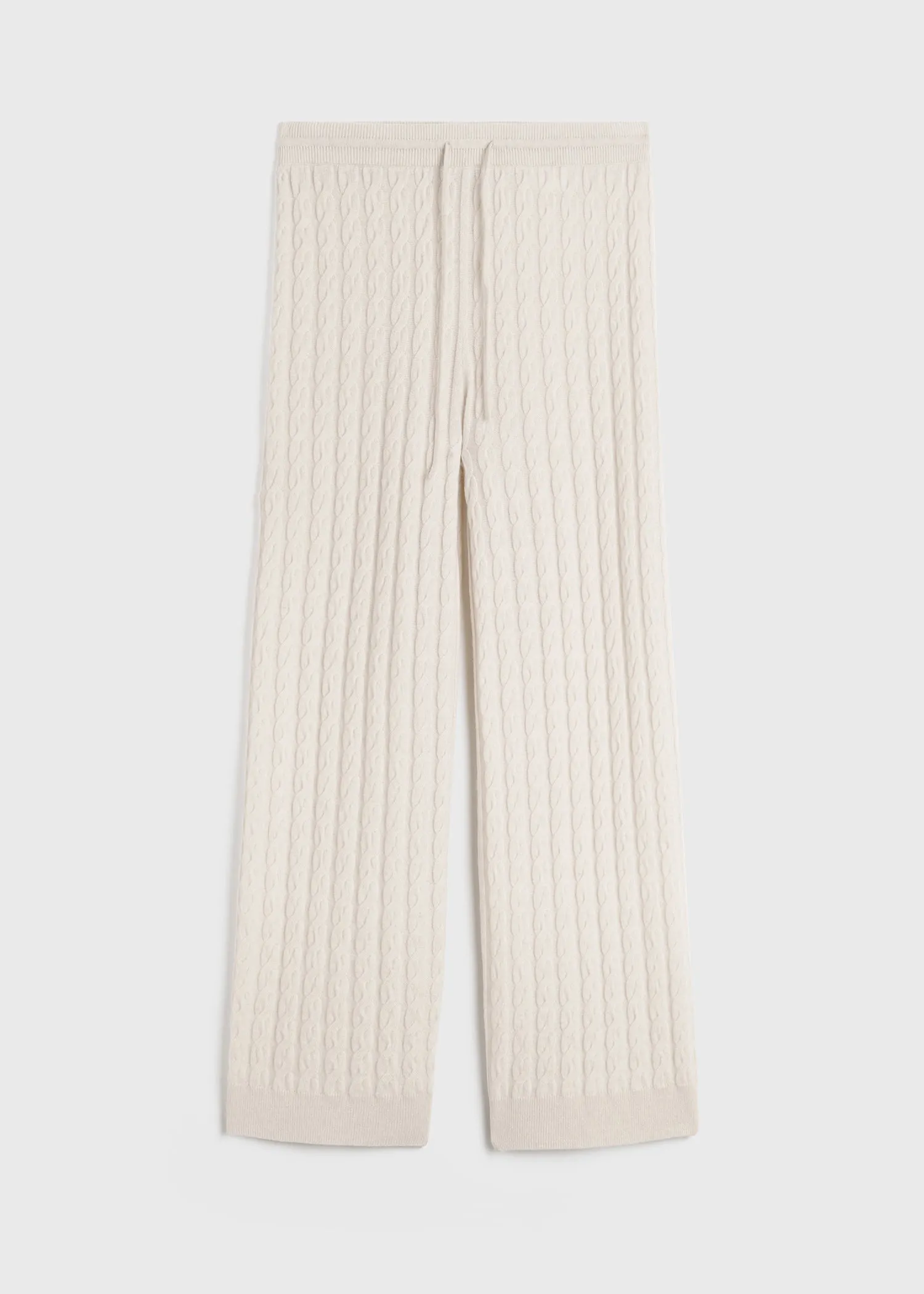 Cable knit trousers snow