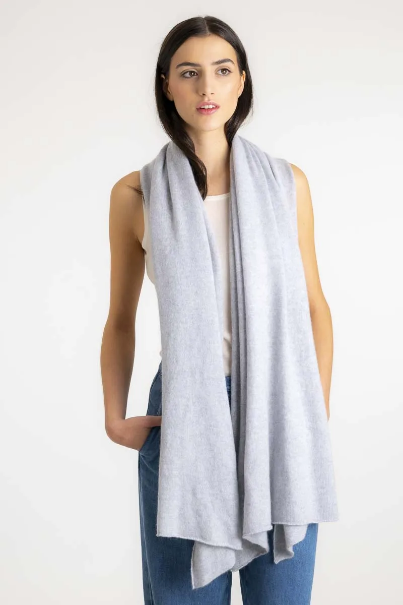 Cashmere Travel Wrap Light Grey