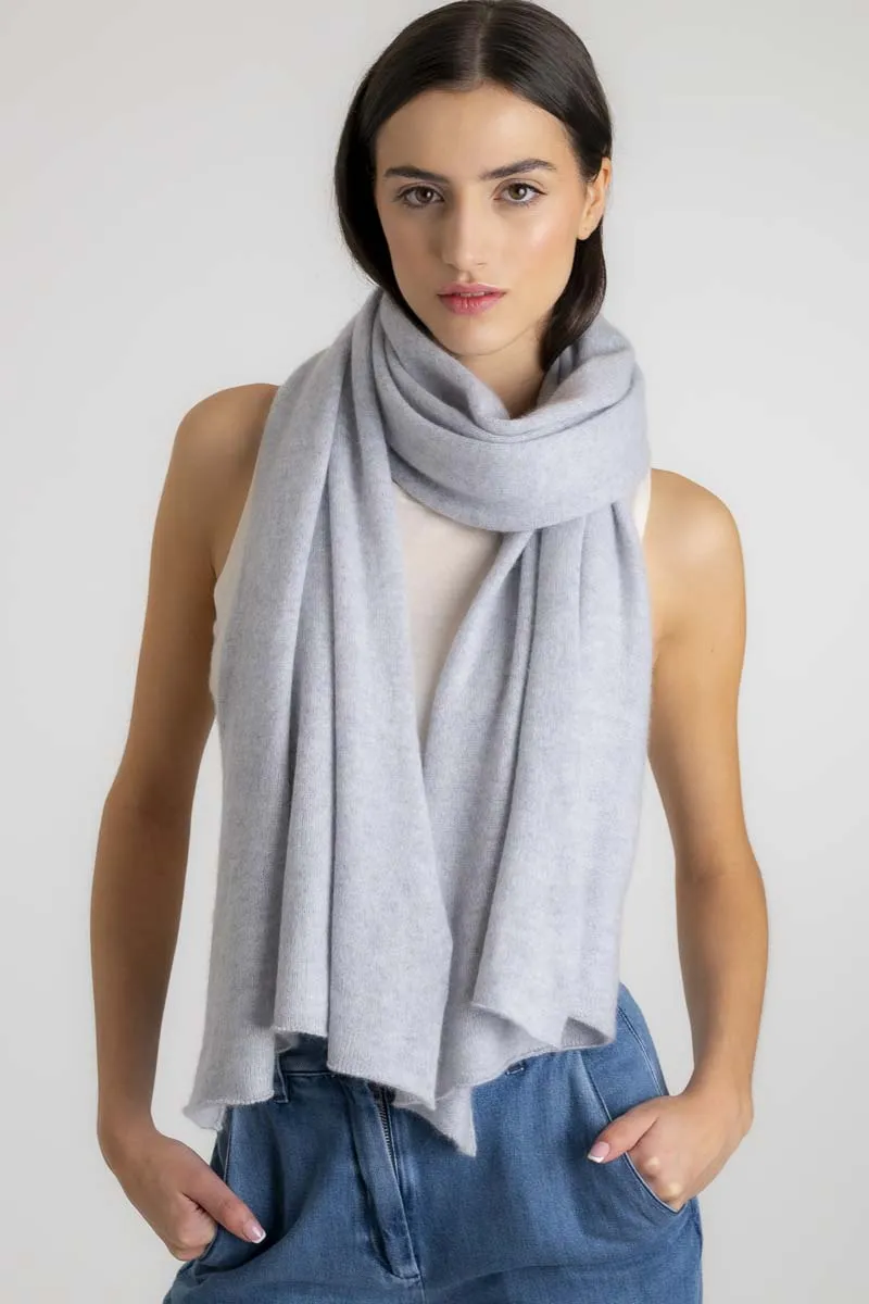 Cashmere Travel Wrap Light Grey