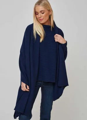 Cashmere Travel Wrap - Navy