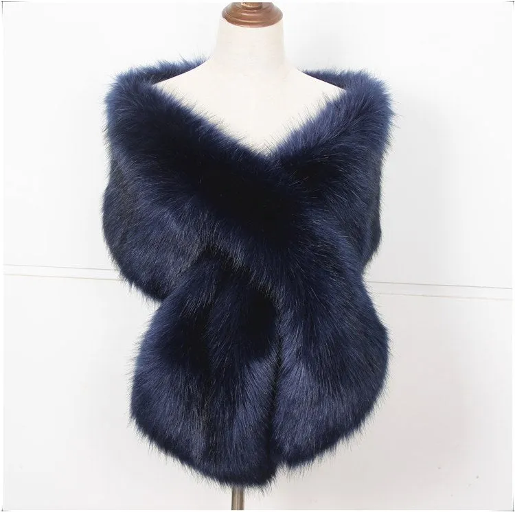 Châle fausse fourrure chaude - Plusieurs couleurs ..Warm faux fur shawl - Lot colors