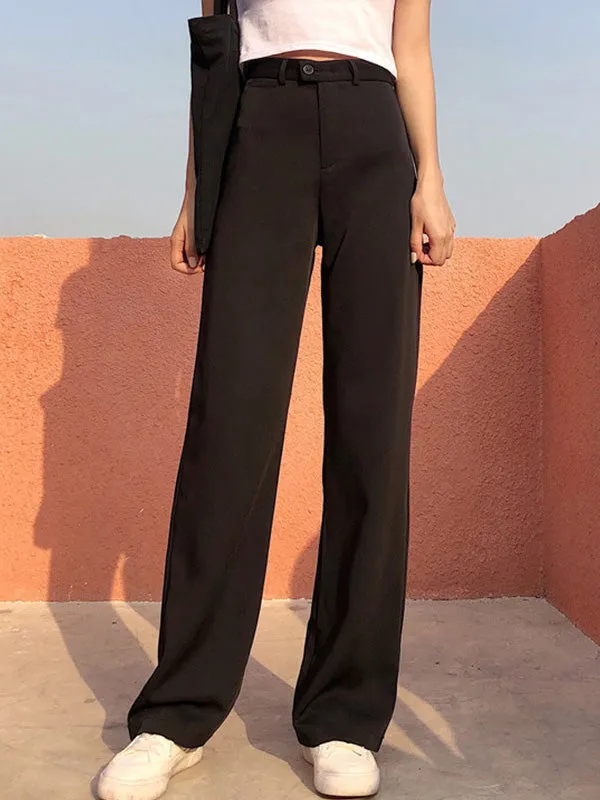 Classic High Waist Tailored Pants