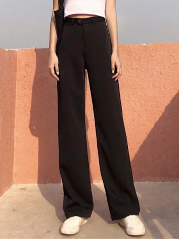 Classic High Waist Tailored Pants