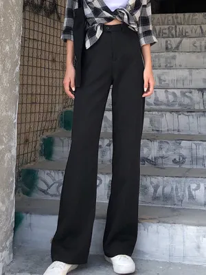 Classic High Waist Tailored Pants