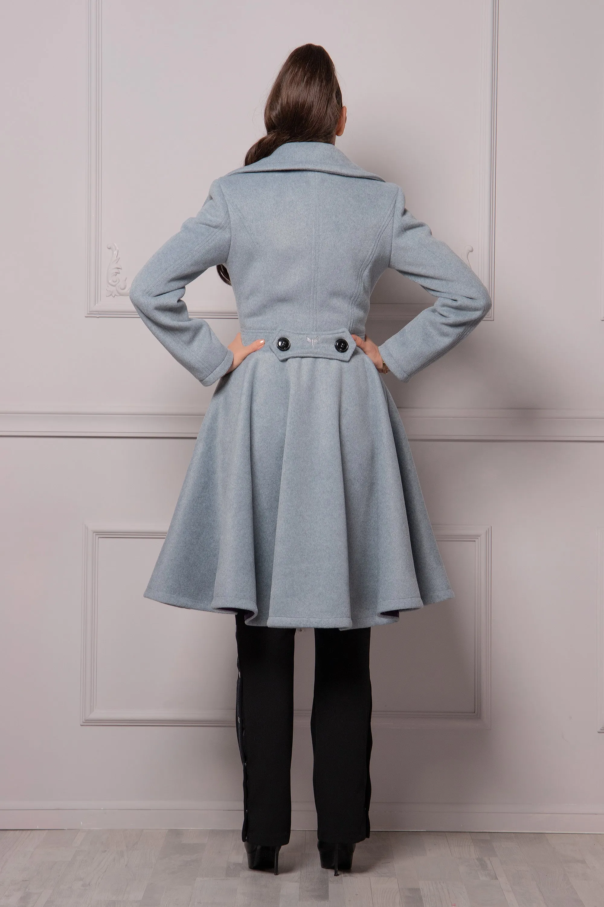 CLOVER COLLAR MIDI COAT