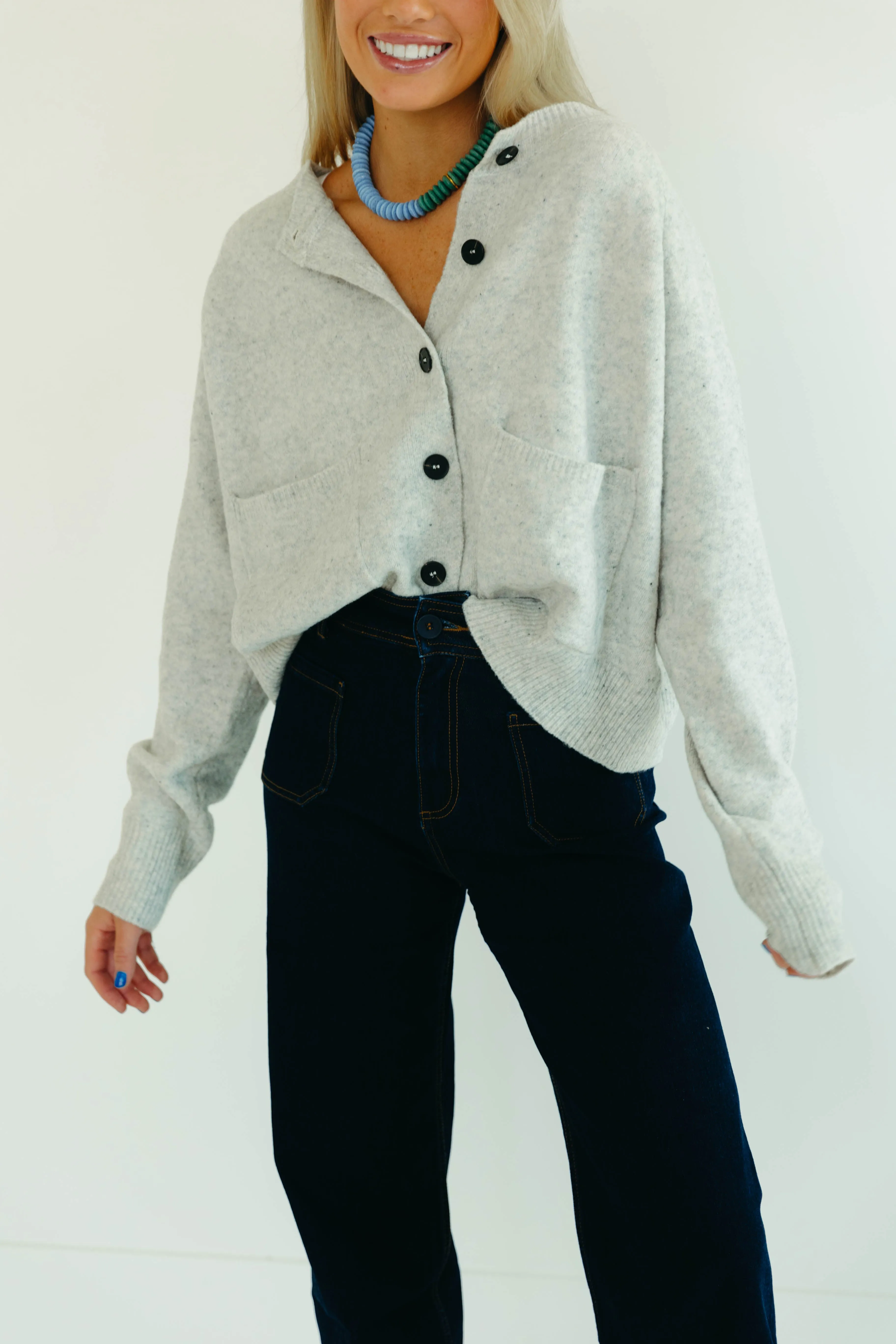 Cooper Knit Cardigan - Heather Grey