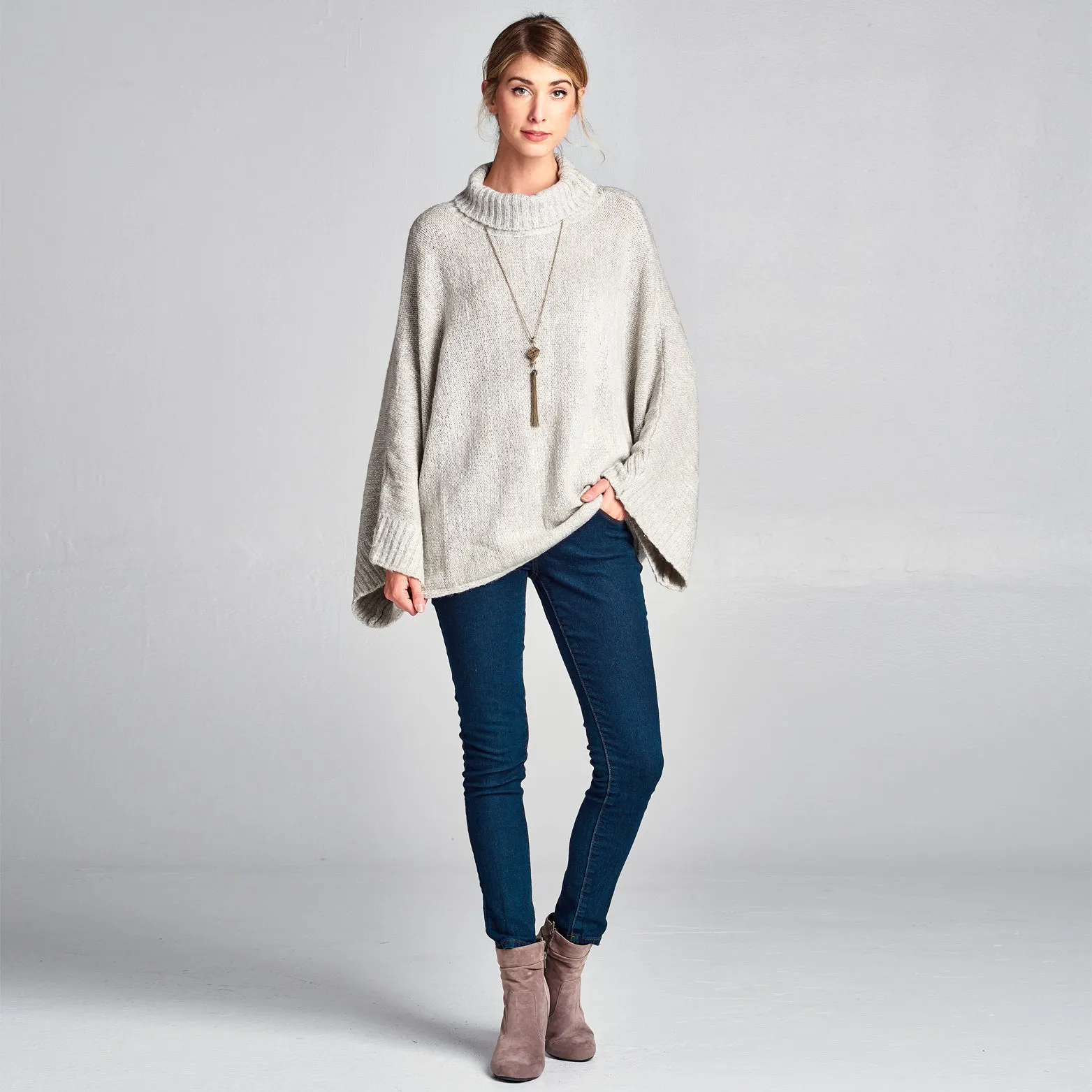 Cowl Neck Bell Sleeve Sweater