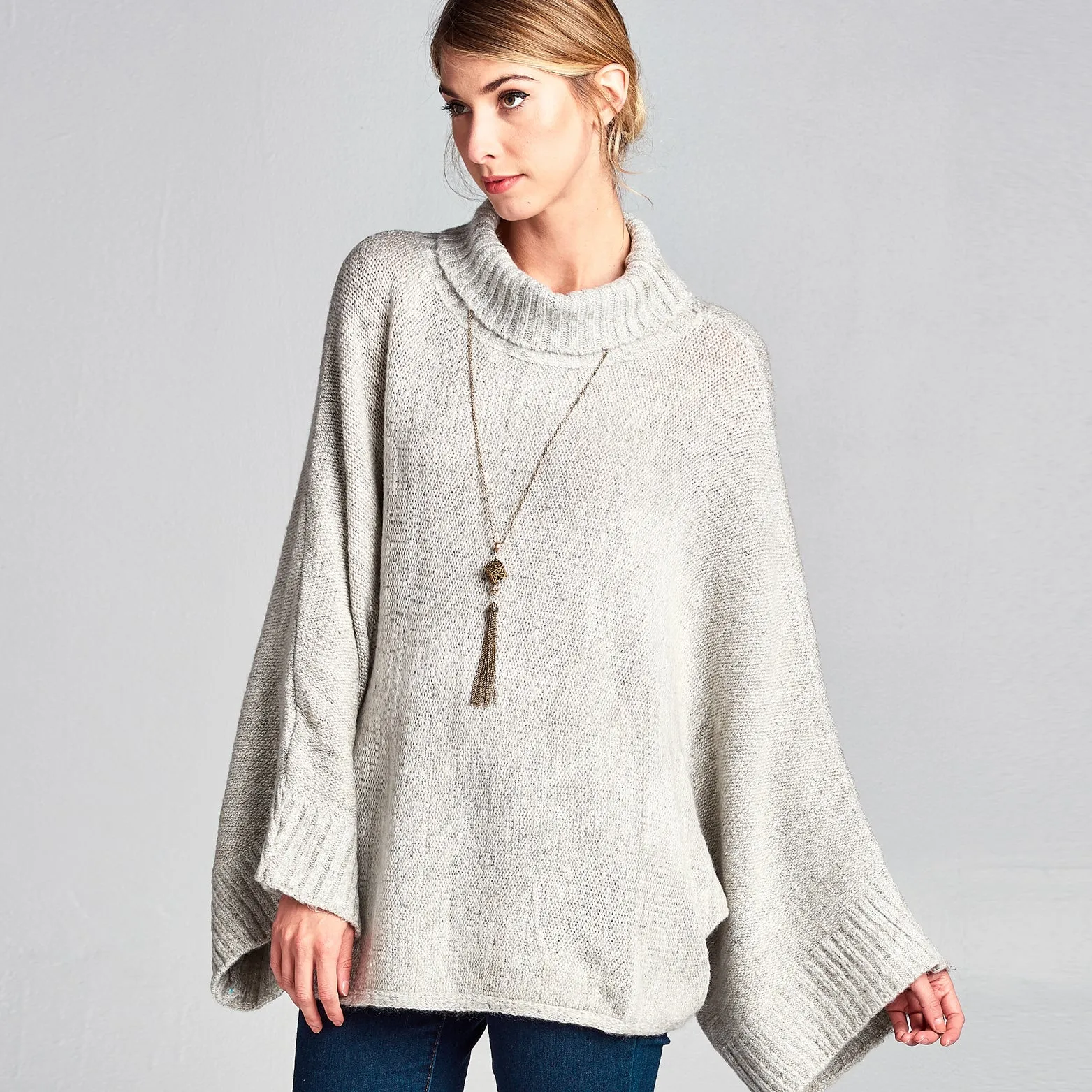 Cowl Neck Bell Sleeve Sweater