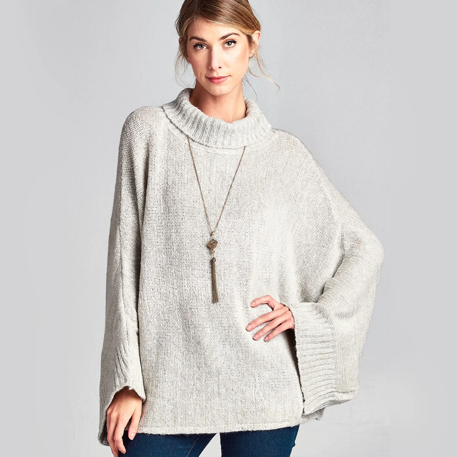 Cowl Neck Bell Sleeve Sweater