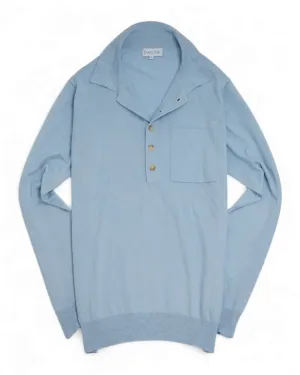 Davida - Light Blue Silk/Cashmere Polo