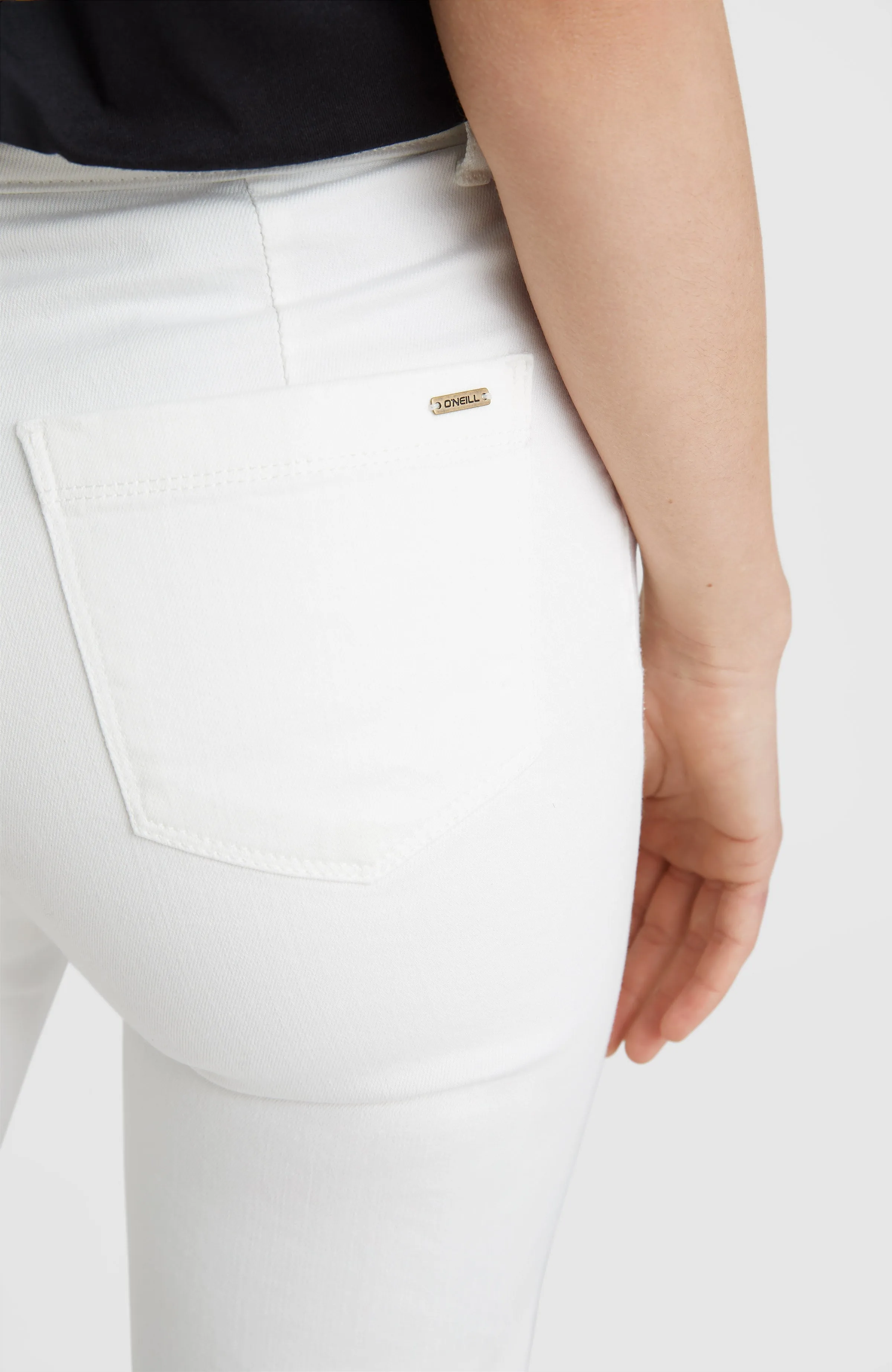 Dive Twill High-Waist Pants | Snow White