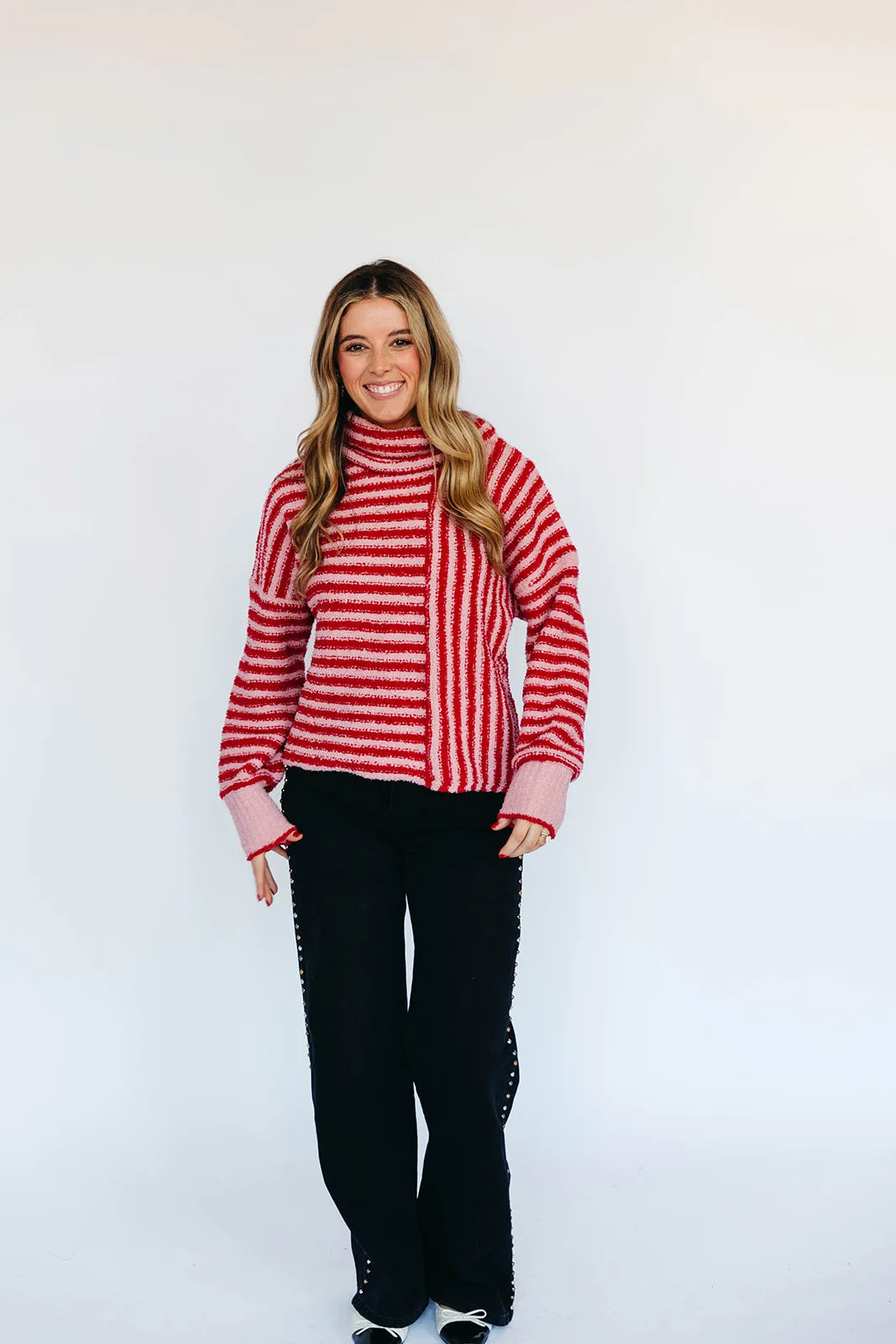 Dorothy Stripe Sweater - Pink