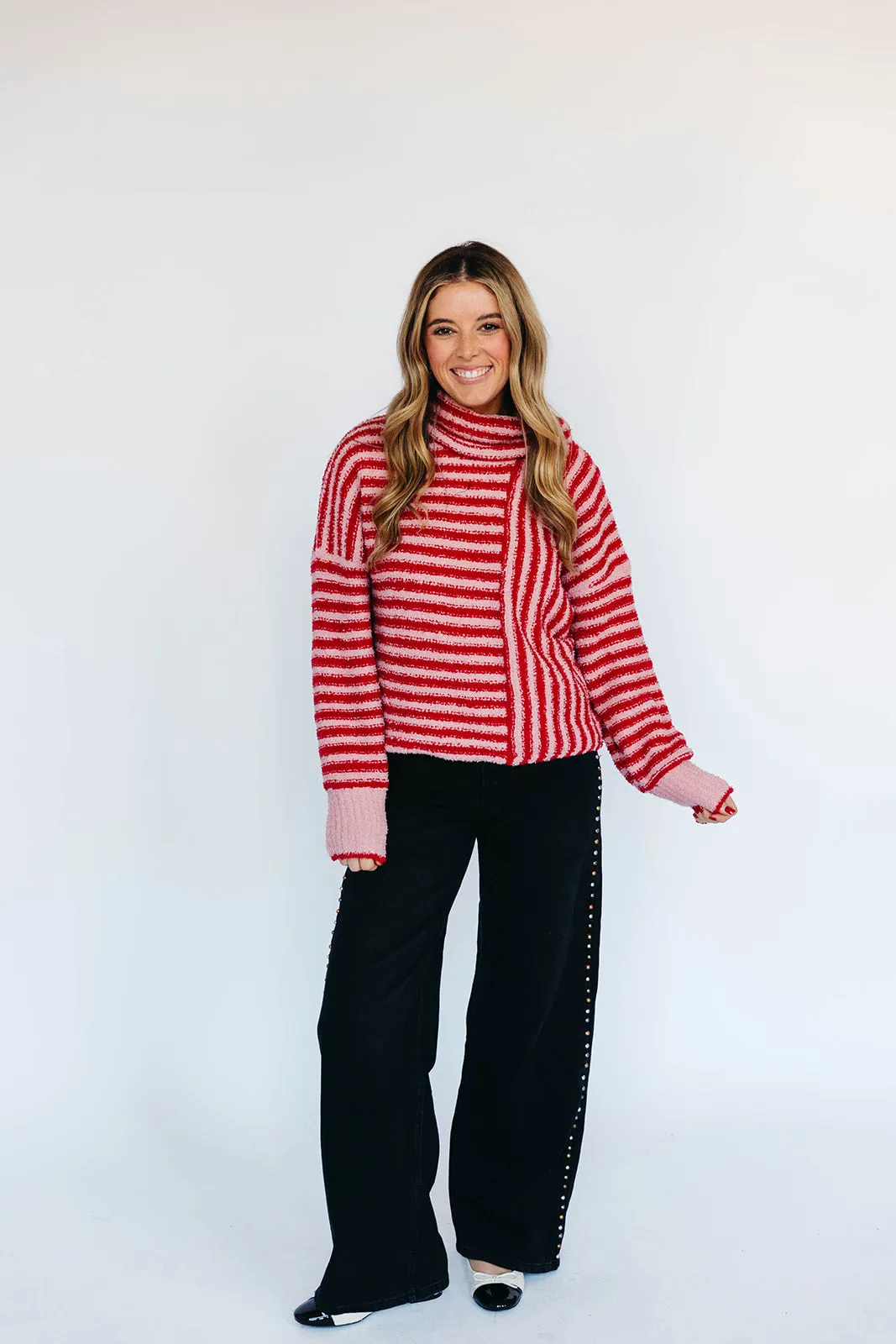 Dorothy Stripe Sweater - Pink