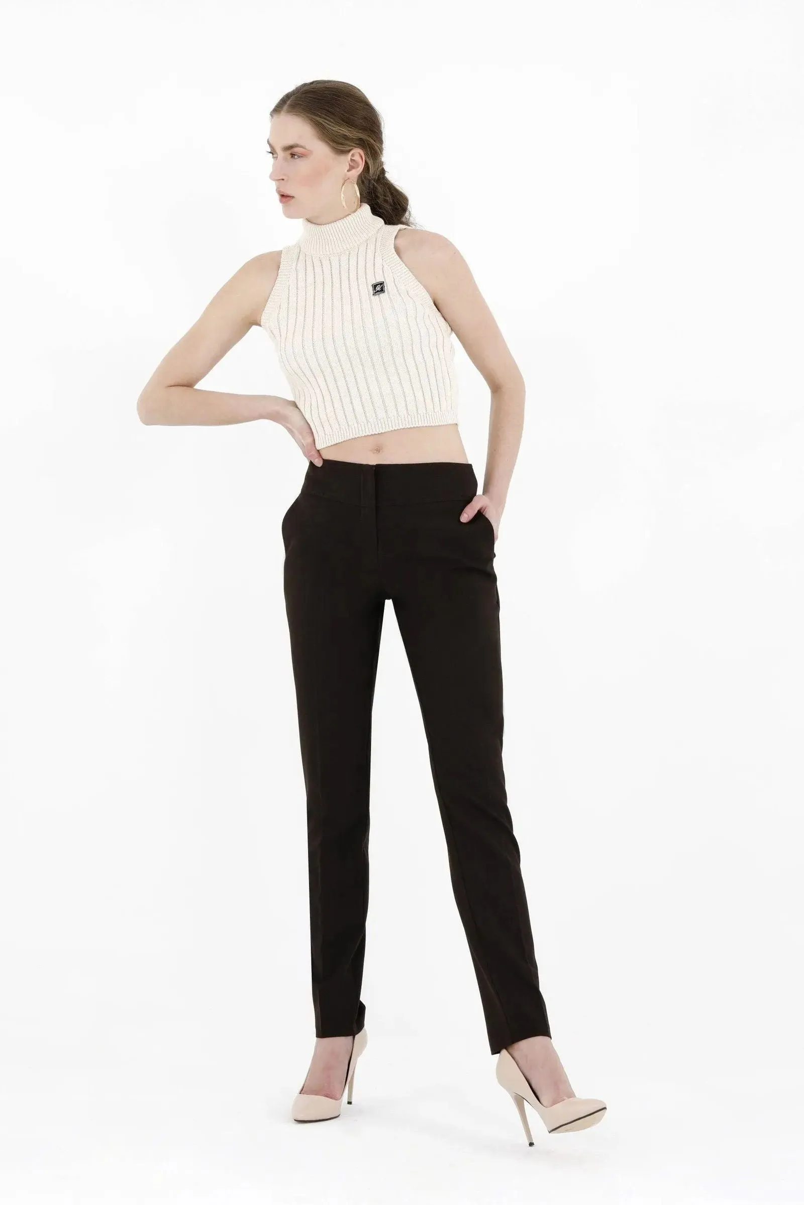 Dress Pants High Waist Straight Leg Pants