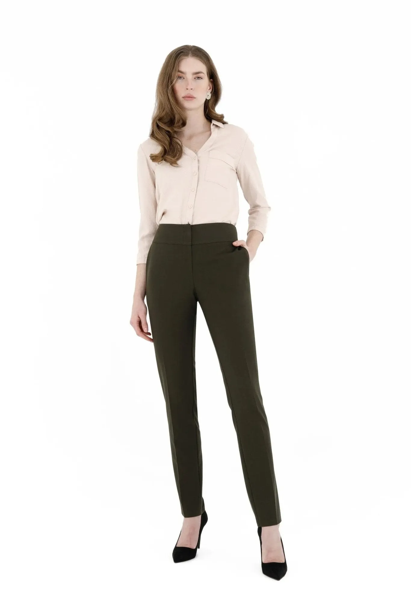 Dress Pants High Waist Straight Leg Pants