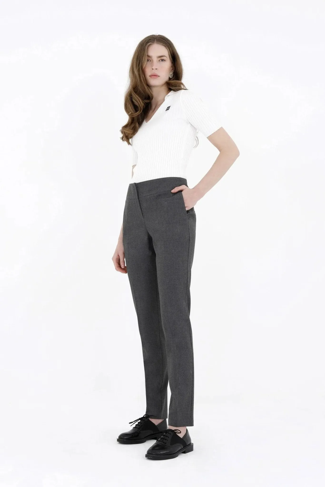 Dress Pants High Waist Straight Leg Pants