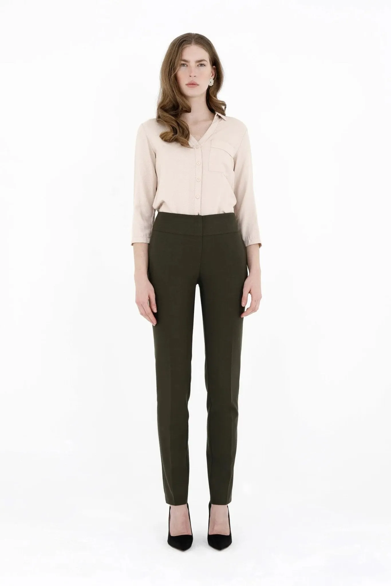 Dress Pants High Waist Straight Leg Pants