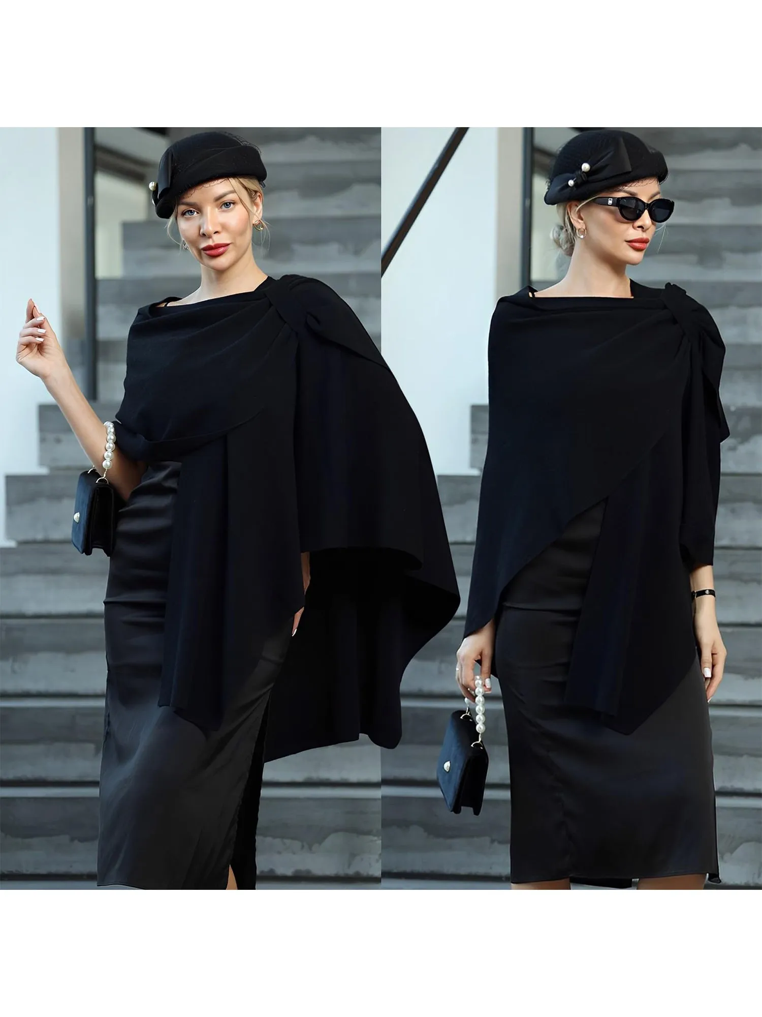 Evening Dress Wrap Cape