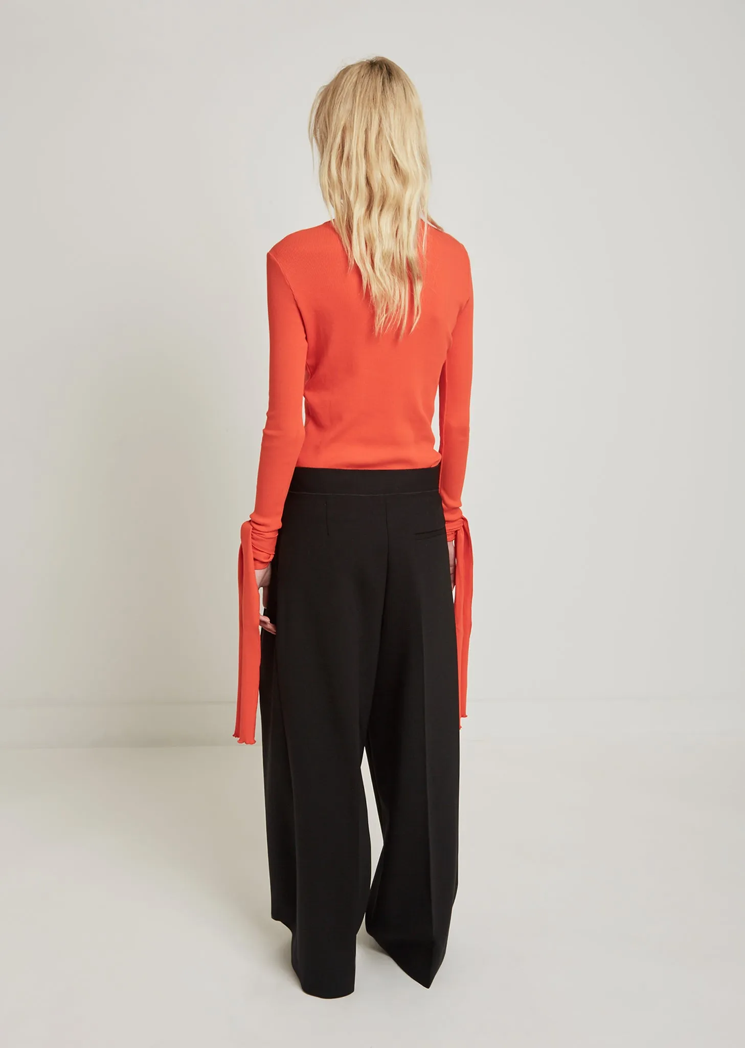 Exposed Seam Wide Leg Trousers