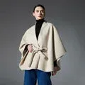 Fashion Elegant Faux Fur Trims Mink Cashmere Fleece Cape Women Cheongsam Wedding Dress Shawl Cloak Short Coat Winter Autumn