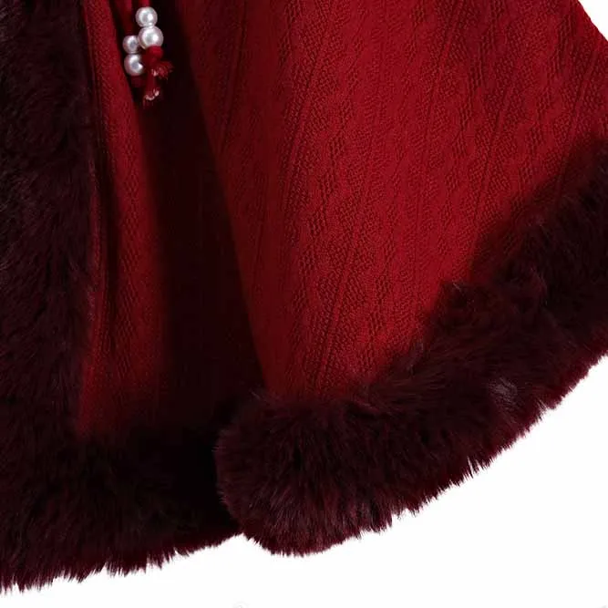 Faux Fur Shawl Women Wedding Party Shawl Winter Warm Bridal Dress Wrap Christmas Cape Shawls