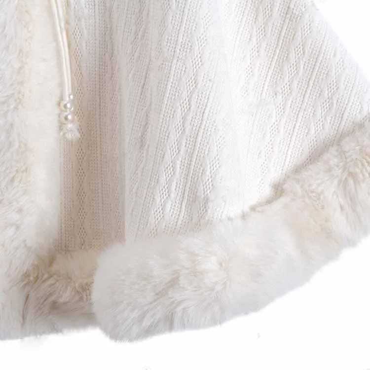 Faux Fur Shawl Women Wedding Party Shawl Winter Warm Bridal Dress Wrap Christmas Cape Shawls