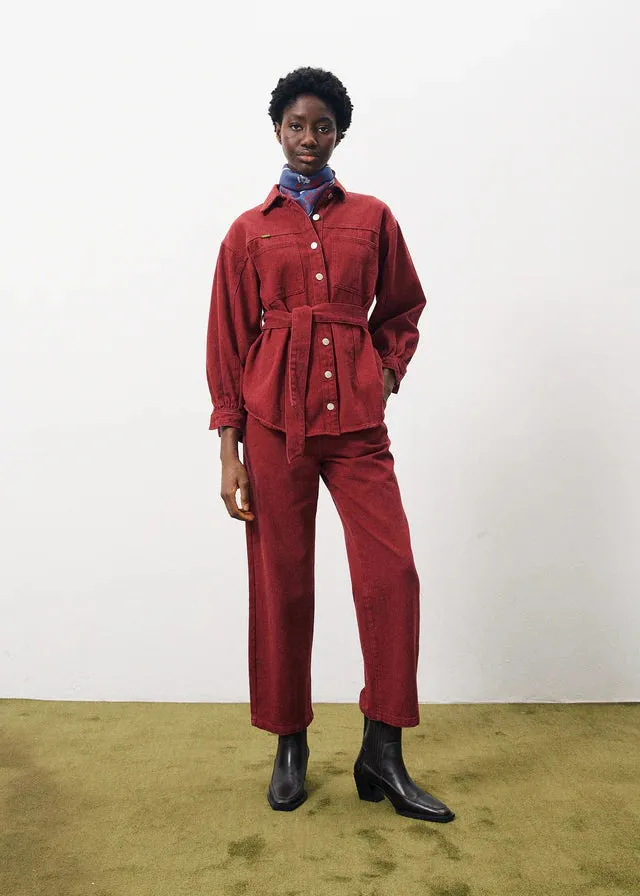 FRNCH Soft Drill Bordeaux Pant