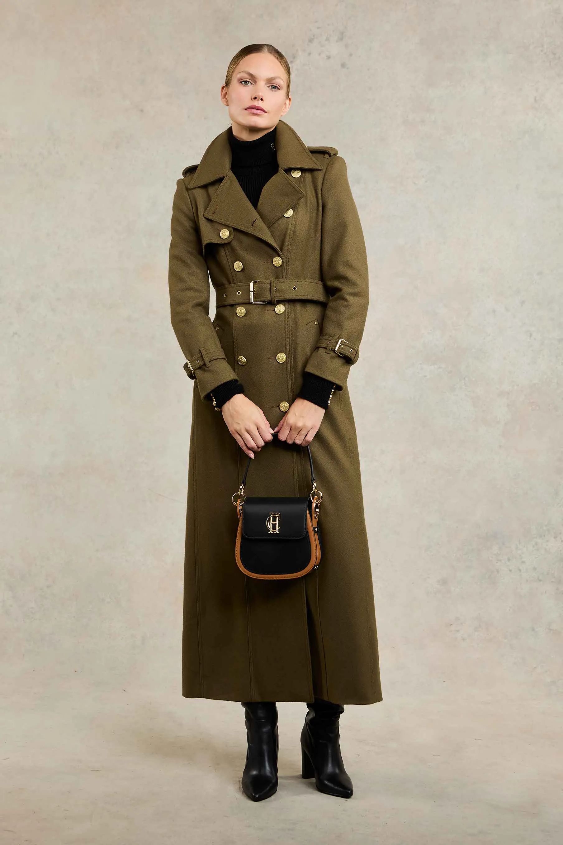 Full Length Chelsea Trench Coat (Khaki)