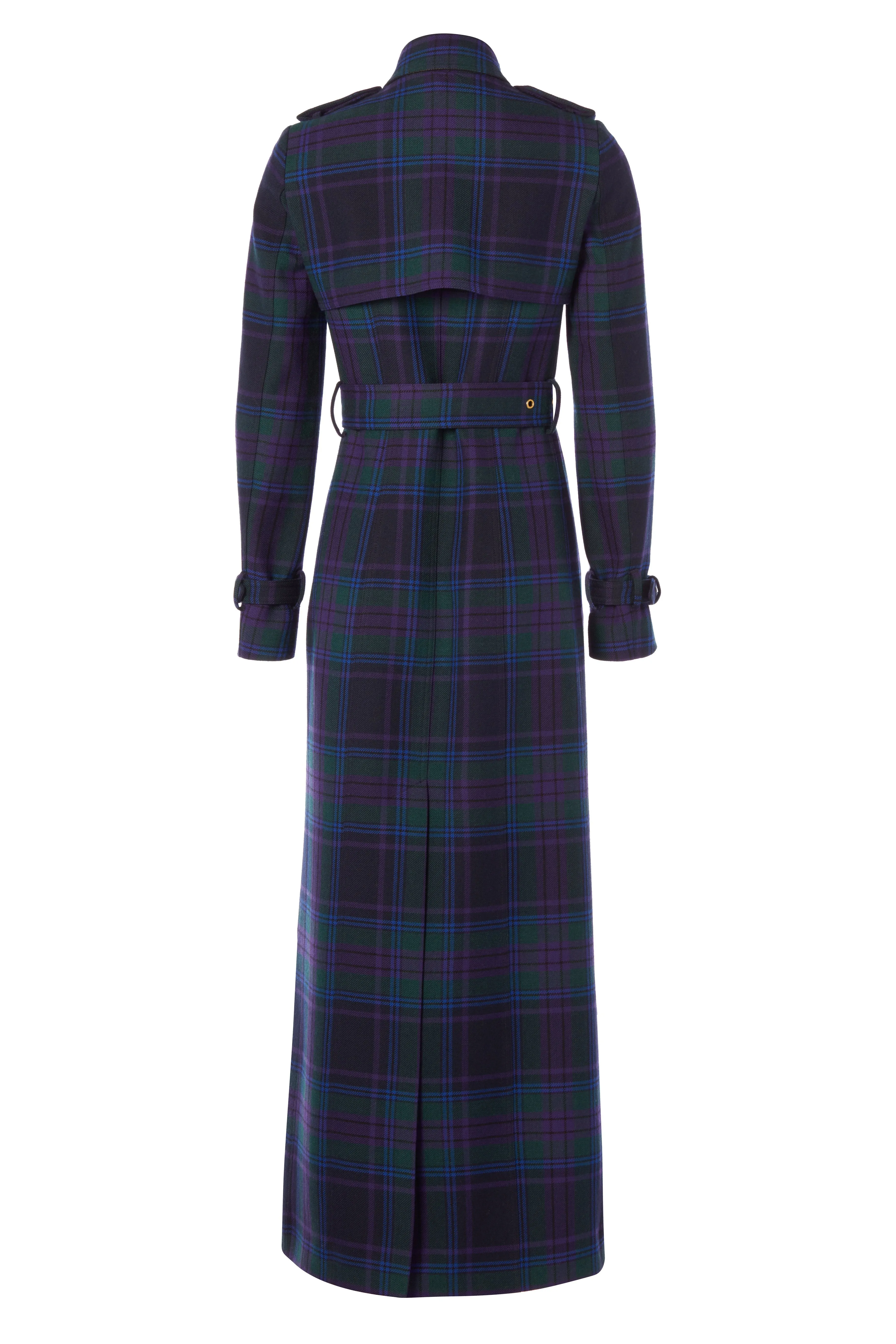 Full Length Marlborough Trench Coat (Heather Tartan)