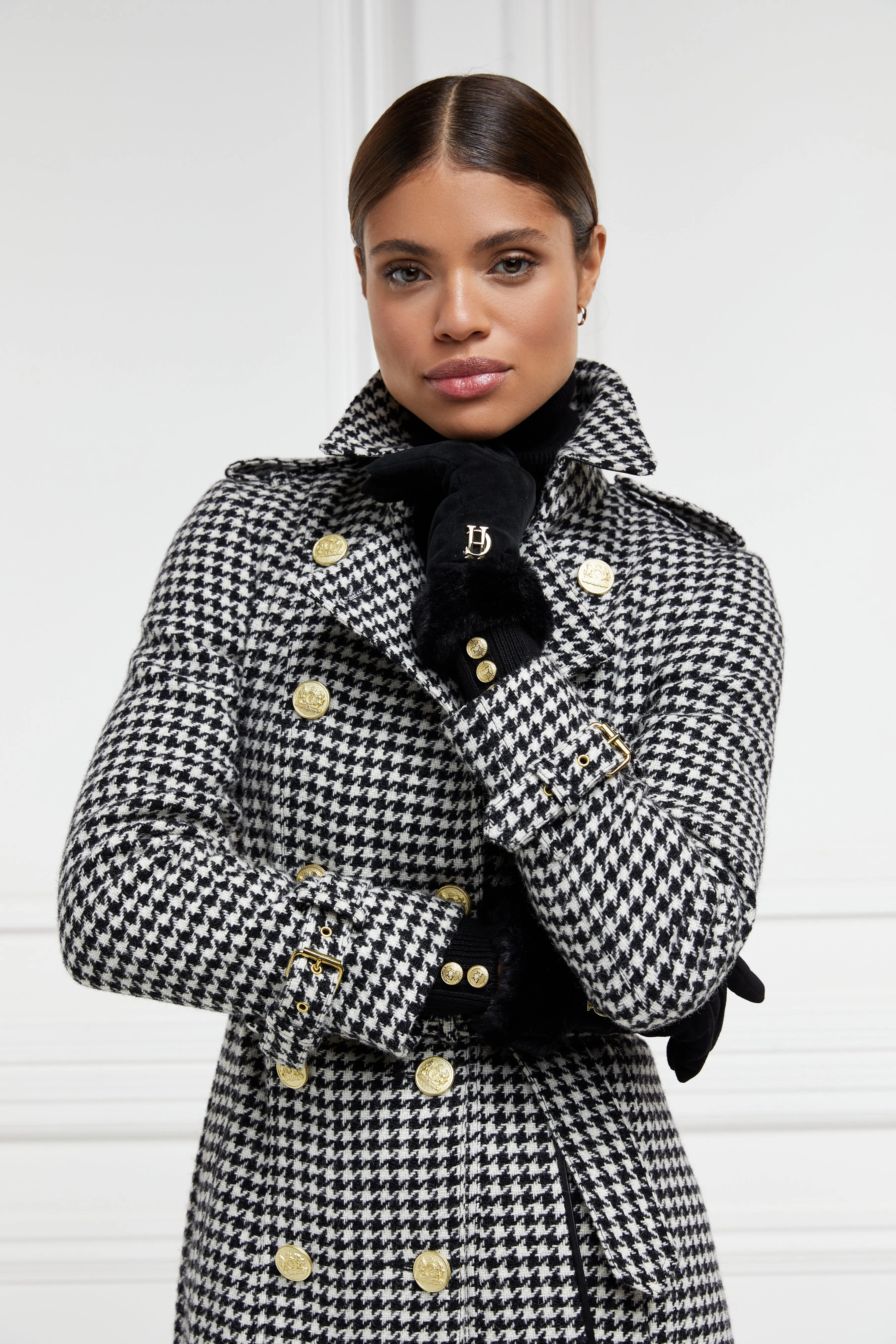 Full Length Marlborough Trench Coat (Houndstooth)