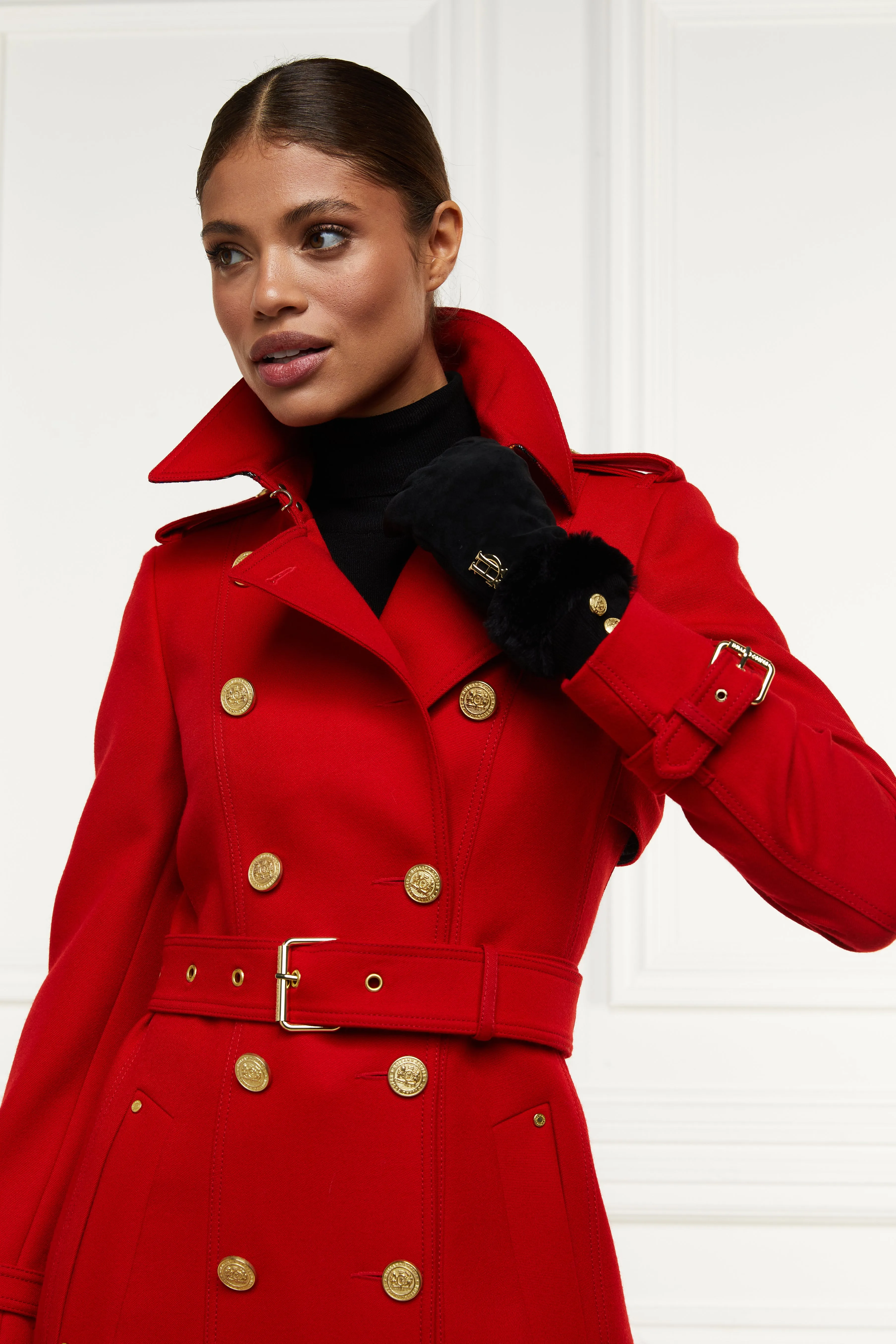 Full Length Marlborough Trench Coat (Red Barathea)